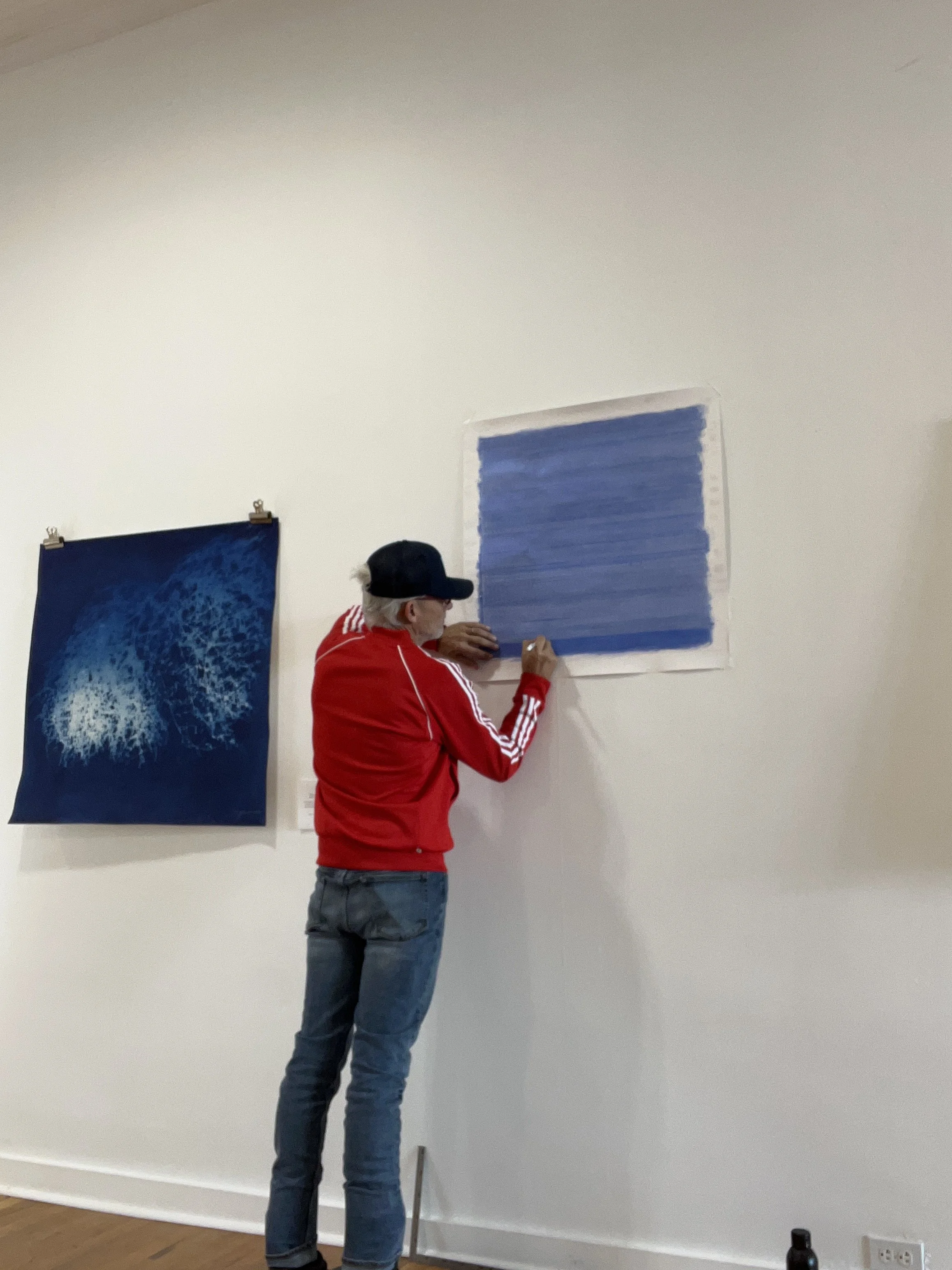 "Peace."  - 2023. Hand-written about 12,740 times. 
Ink on paper. $3,500 (Sold)