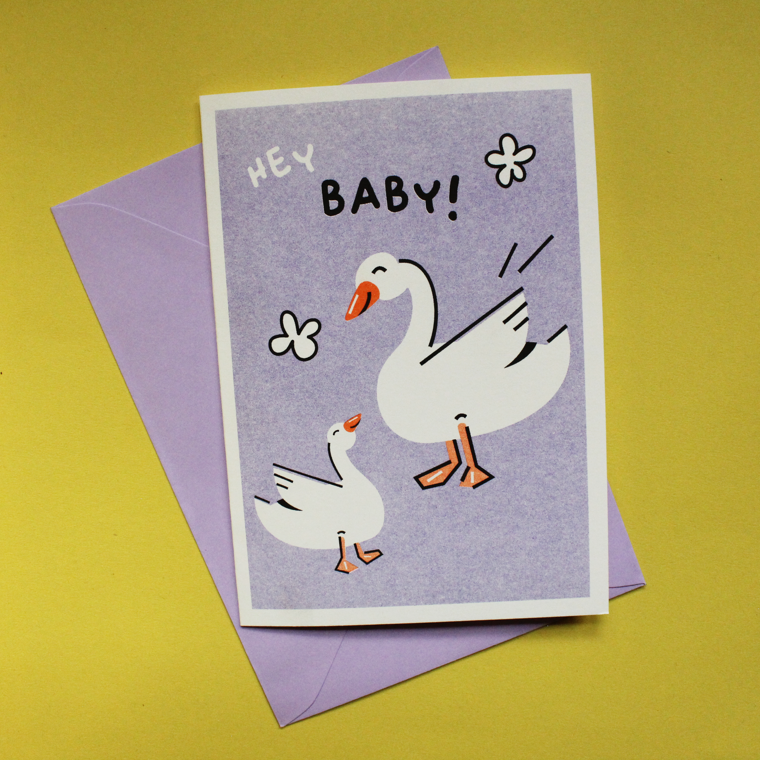 Hey Baby | Risograph card