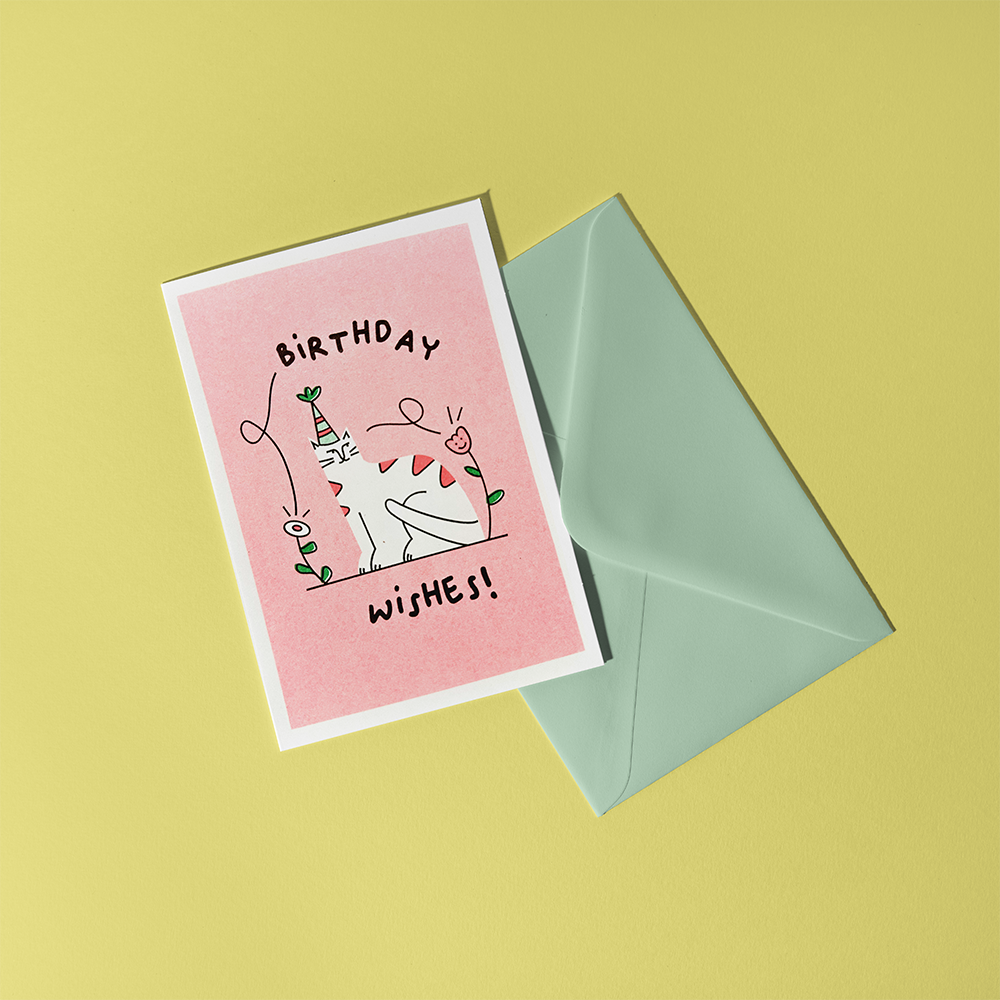 Birthday Wishes | Risograph card
