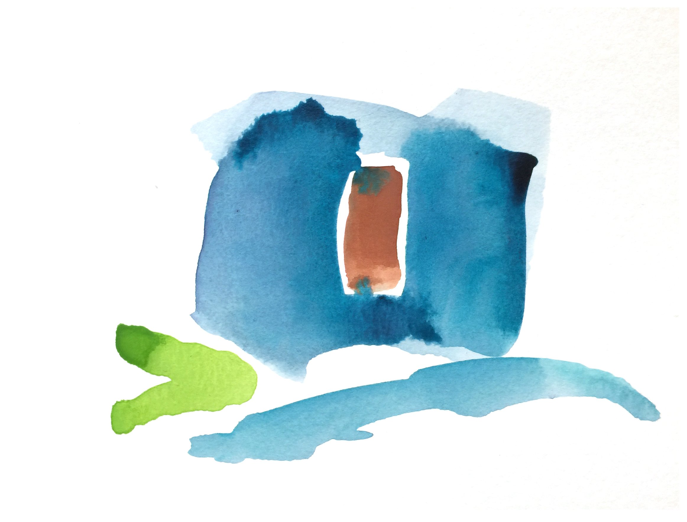 14,8 x 19.5 cm 300 g/m2 watercolor paper. SOLD. Private Collection.