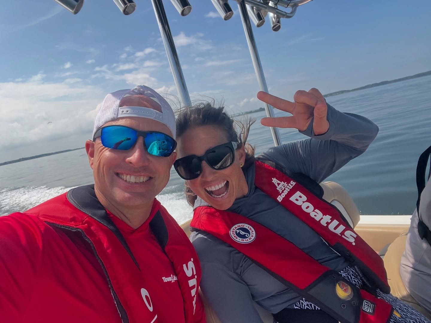 Capt. Larry came out for a ride-along today on the training boat- such fun having the Towboat captains aboard! This is a behind the scenes snapshot of a day in the life of a CBA &amp; TowBoatUS captain- we&rsquo;re excited happy for very light wind ?