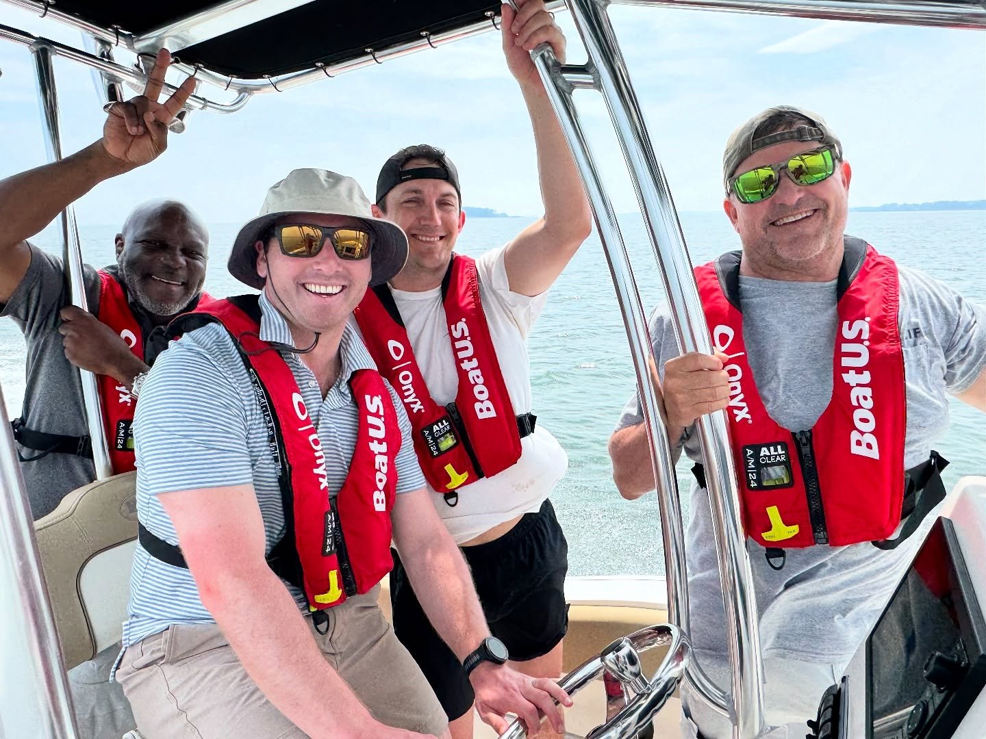 Smiles for miles in our 16 hour Safe Powerboat Handling course out of the Kent Narrows!

#boating #boatinglife #boatinglessons #onthewater #chesapeakeboatingacademy #learning #adventure #experience #lifejackets #water #maryland