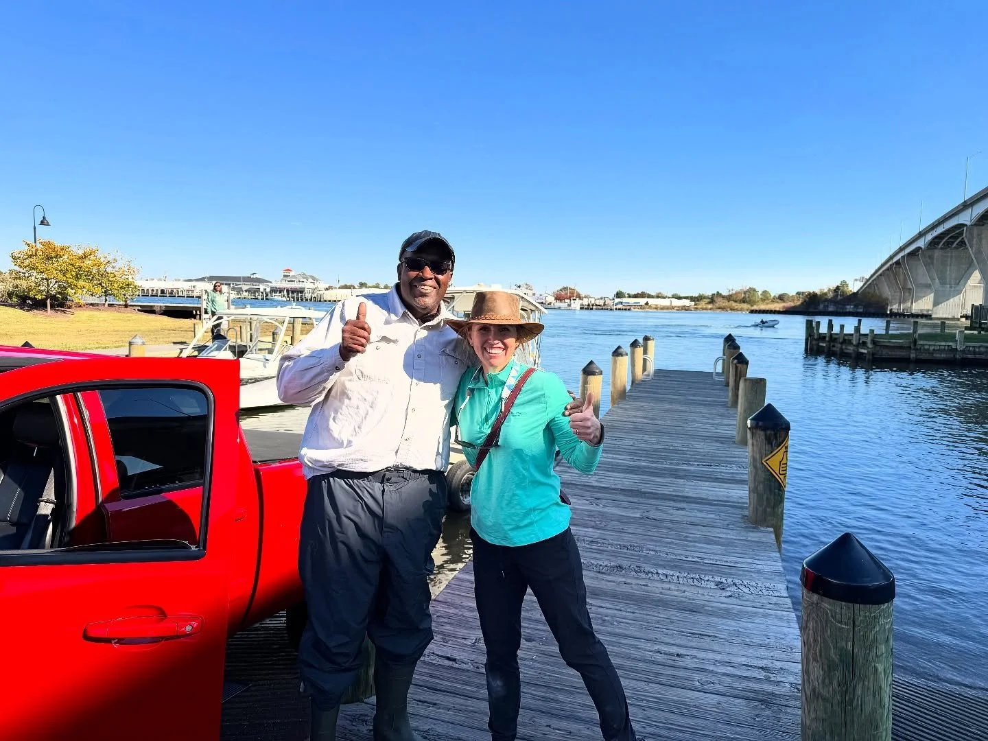 This is Eric. The new to him twin engine Mako is kept on a trailer so we met at the Kent Narrows Boat Ramp to start our lesson. I knew I was going to like Eric when I saw his life jacket (not pictured.. I&rsquo;ll snap a pic next time!).. his auto-in