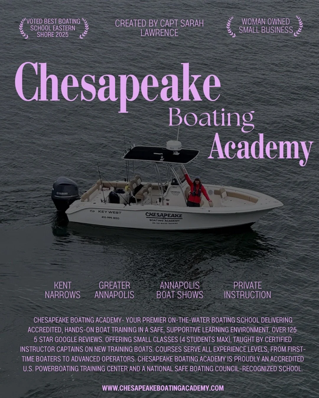 2026 is here and the countdown to boating season is on! Reopening April with even more on-the-water courses, more captains &amp; new boats. Hands-on boating lessons delivering real results. Find the course that&rsquo;s right for you. www.ChesapeakeBo