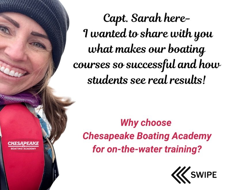Make real gains in your boating skills, knowledge  and confidence level. Link in bio. 

#boating #chesapeakeboatingacademy #boatingacademy #maryland #boat