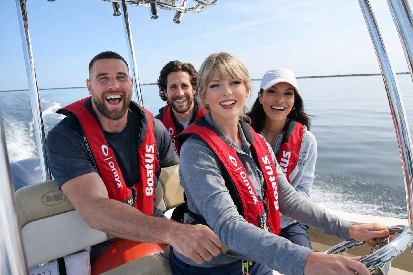A surprise we&rsquo;ve been dying to share&hellip; Taylor Swift &amp; Travis Kelce joined us for on-the-water training in the Kent Narrows! #chesapeakeboatingacademy #celebrity #boating #taylorswift #onthewater