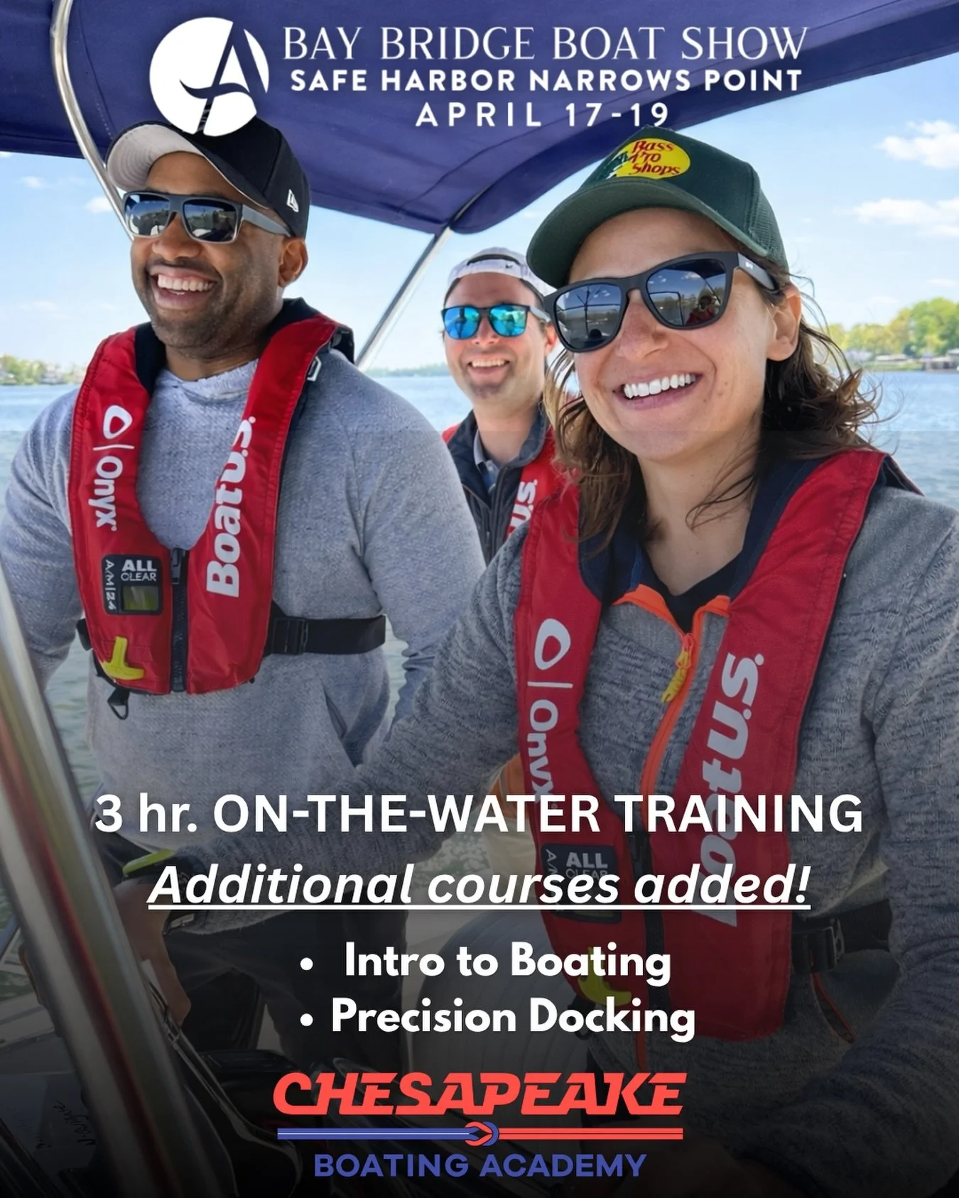 We are running 3 hr. hands-on boating courses during the 3 day Bay Bridge Boat Show. $225/course includes free show entry! Sign up today (link also in bio): >>https://chesapeakeboatingacademy1.ticketspice.com/2026-bay-bridge-boat-show<< C