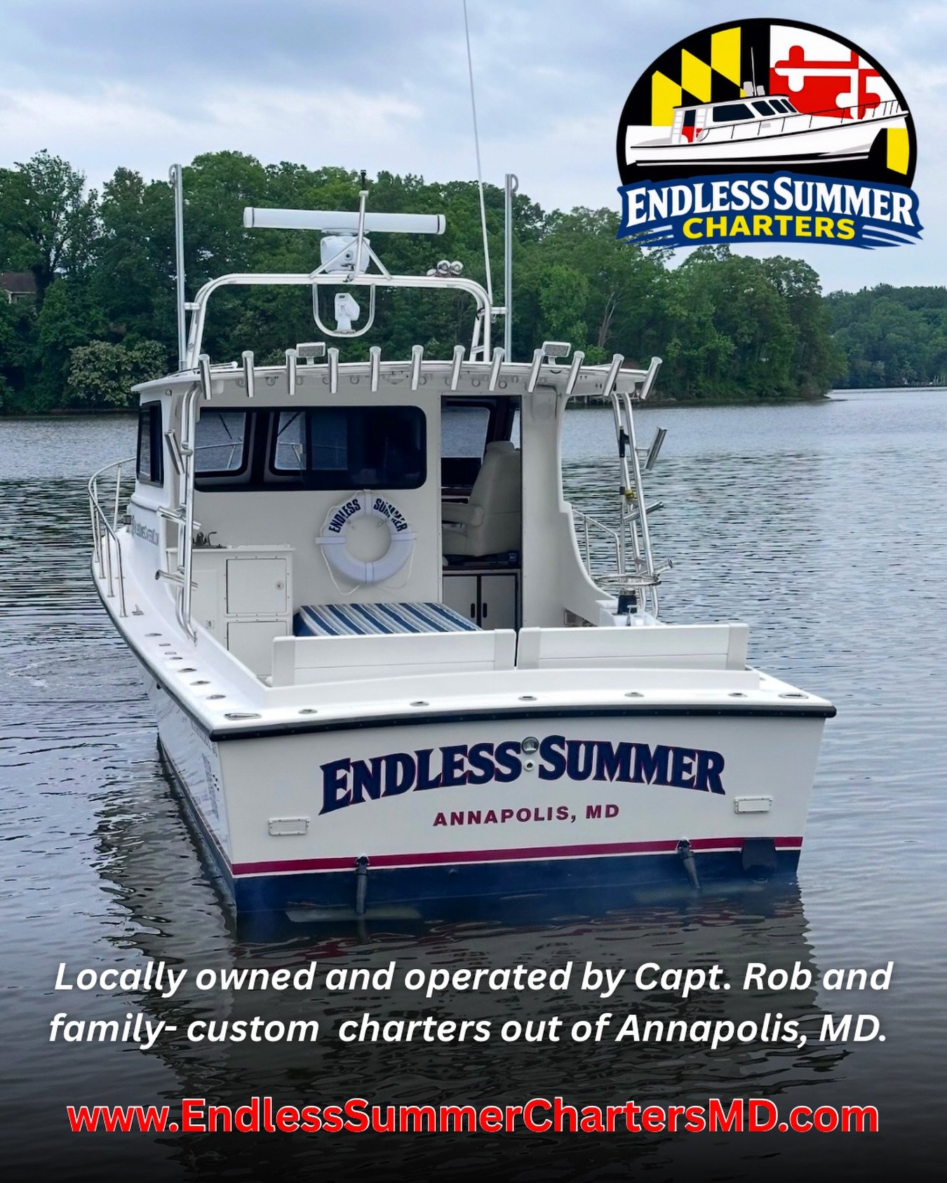 CBA fam! Capt. Rob and his wife Michelle have opened @endlesssummerchartersmd offering custom charters out of Annapolis on a classic Maryland built deadrise. Holding 6 passengers, this is the perfect way to get a true Chesapeake experience. Help supp
