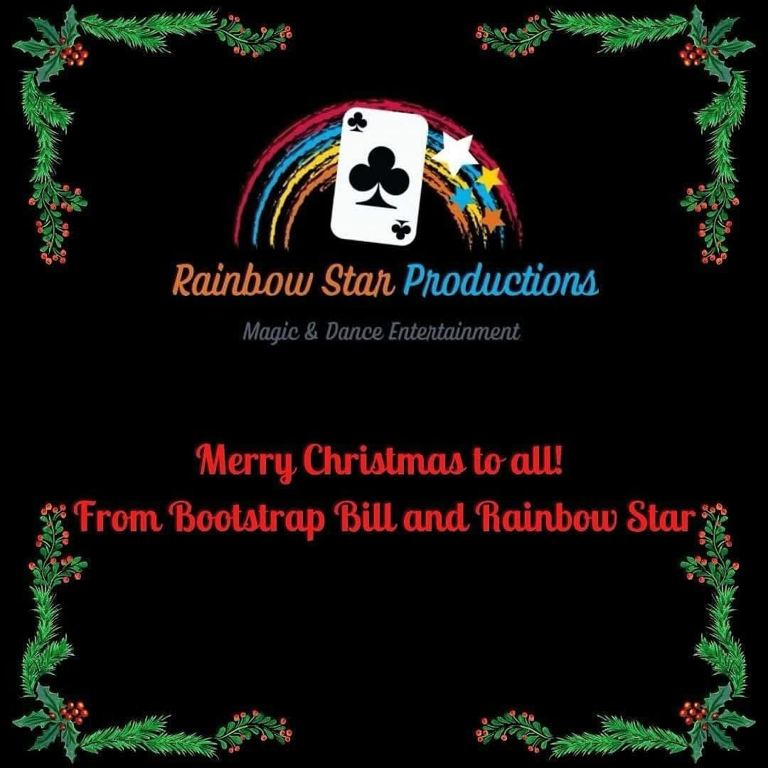 🎄🌟 Merry Christmas from Rainbow Star Productions! 🎁✨ We hope this festive season fills your hearts with joy and your homes with laughter. May the holiday spirit bring you love, happiness, and endless magical moments. 🌈🎉 Sending you warm wishes a