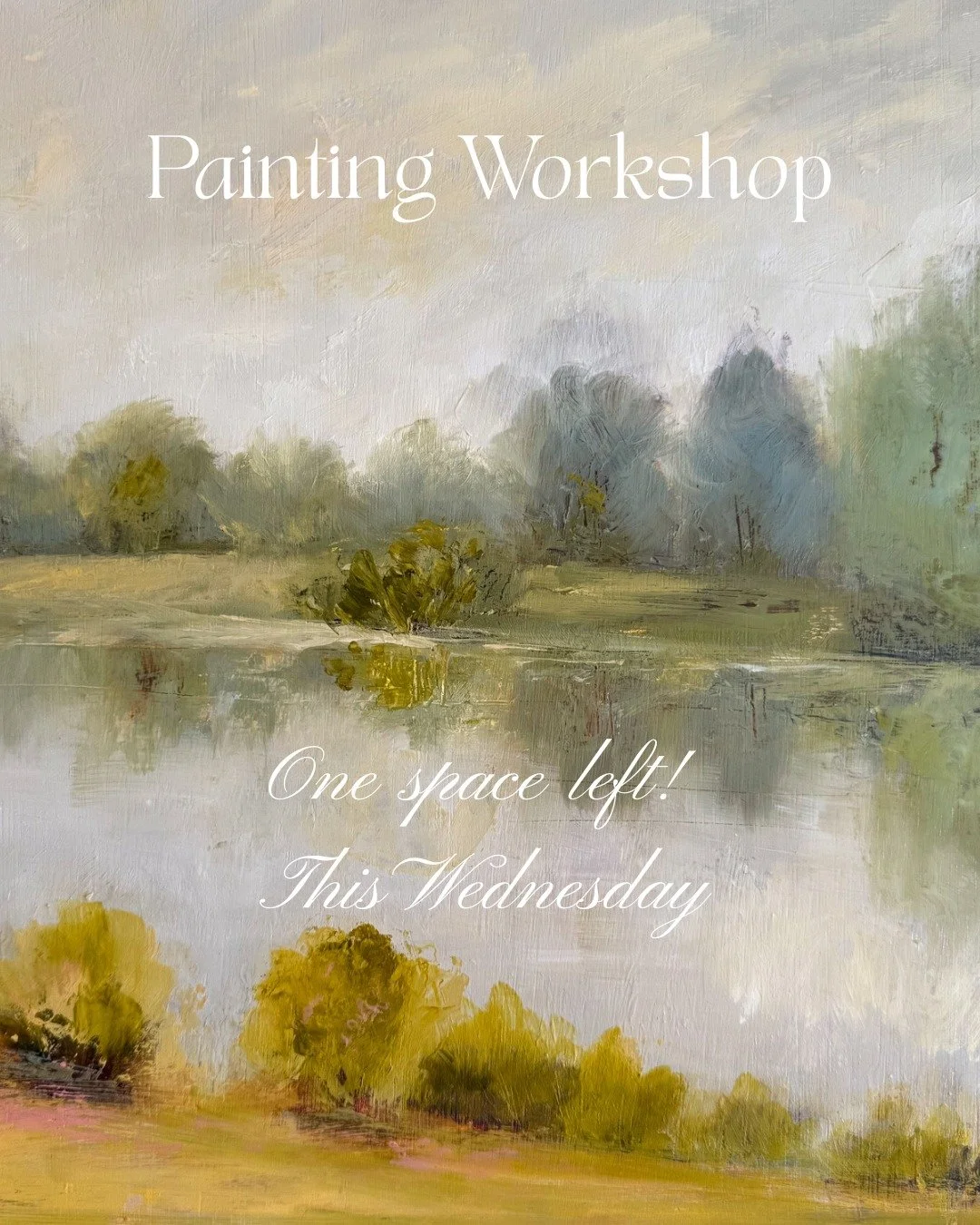 There is one spot left for the &quot;Painting The Lakes&quot; workshop on Wednesday.  This will be the last workshop this year until Spring next year. More info on my website.  Luckily the forecast is good! 

#artworkshop #paintinglakes #paintingenpl