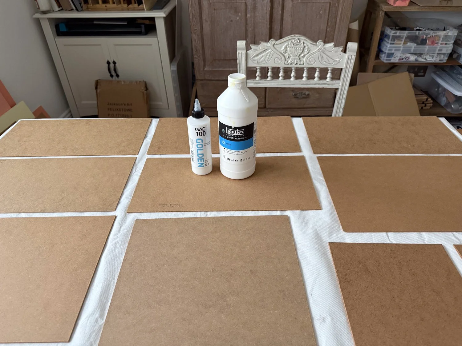 Preparing boards for painting