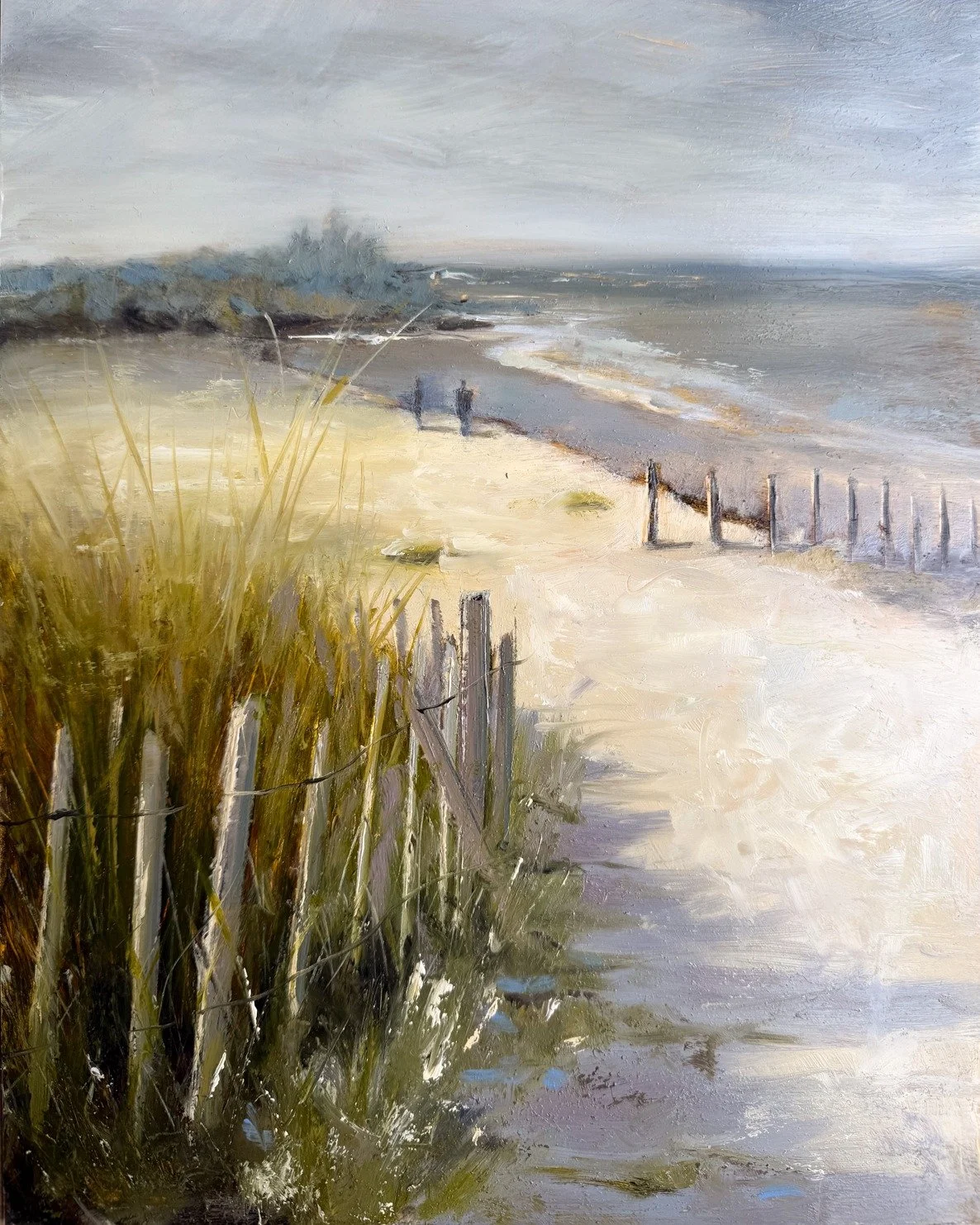 Ile de Re Beach 2
11 x 14" (inches)
oil on wood panel
Framed in a scoop frame (painted in F&amp;B: Joanna)

Hope you like it. I'm selling this through my forthcoming online shop! This is new for me and watch out for  the discount code on the lau