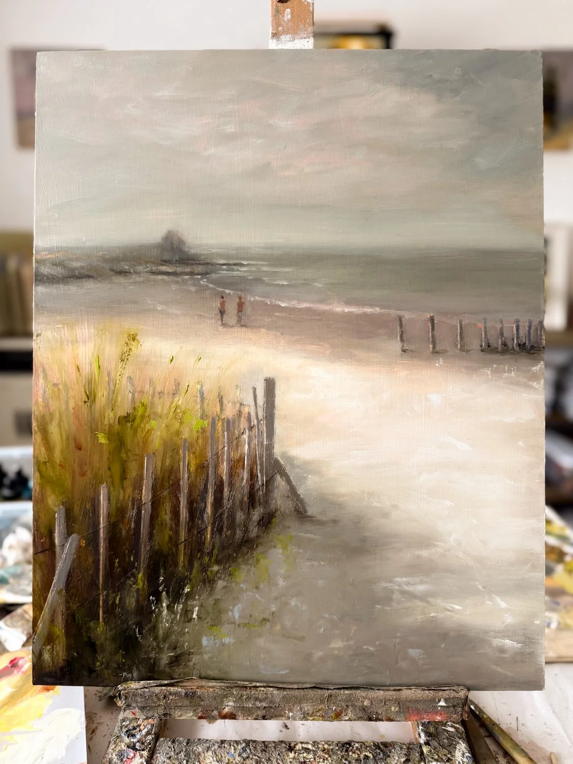 I painted a second, larger  version of Ile de Re beach 3
40.5cm x 50.5cm (16 x 20")

It was harder than I thought to replicate, and took several attempts to get it right. The good news is that I have a collector coming to view it next week so 🤞