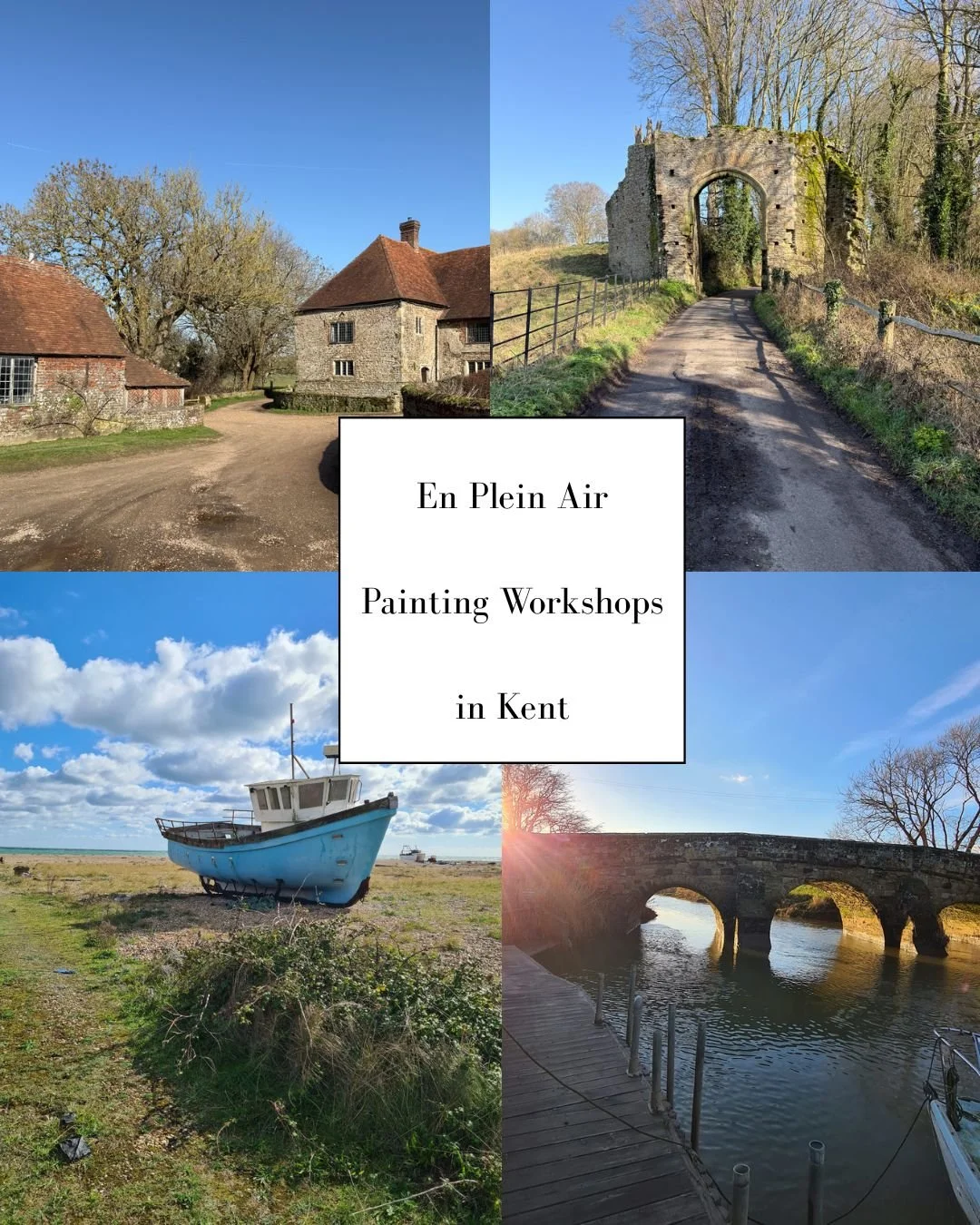 Please join me this June &amp; July painting En Plein Air in Kent &amp; East Sussex

Why come on a workshop?
 
Personally I've found painting En Plein Air  to be a great way to learn to paint, particularly in regard to:

- learning to simplify what y