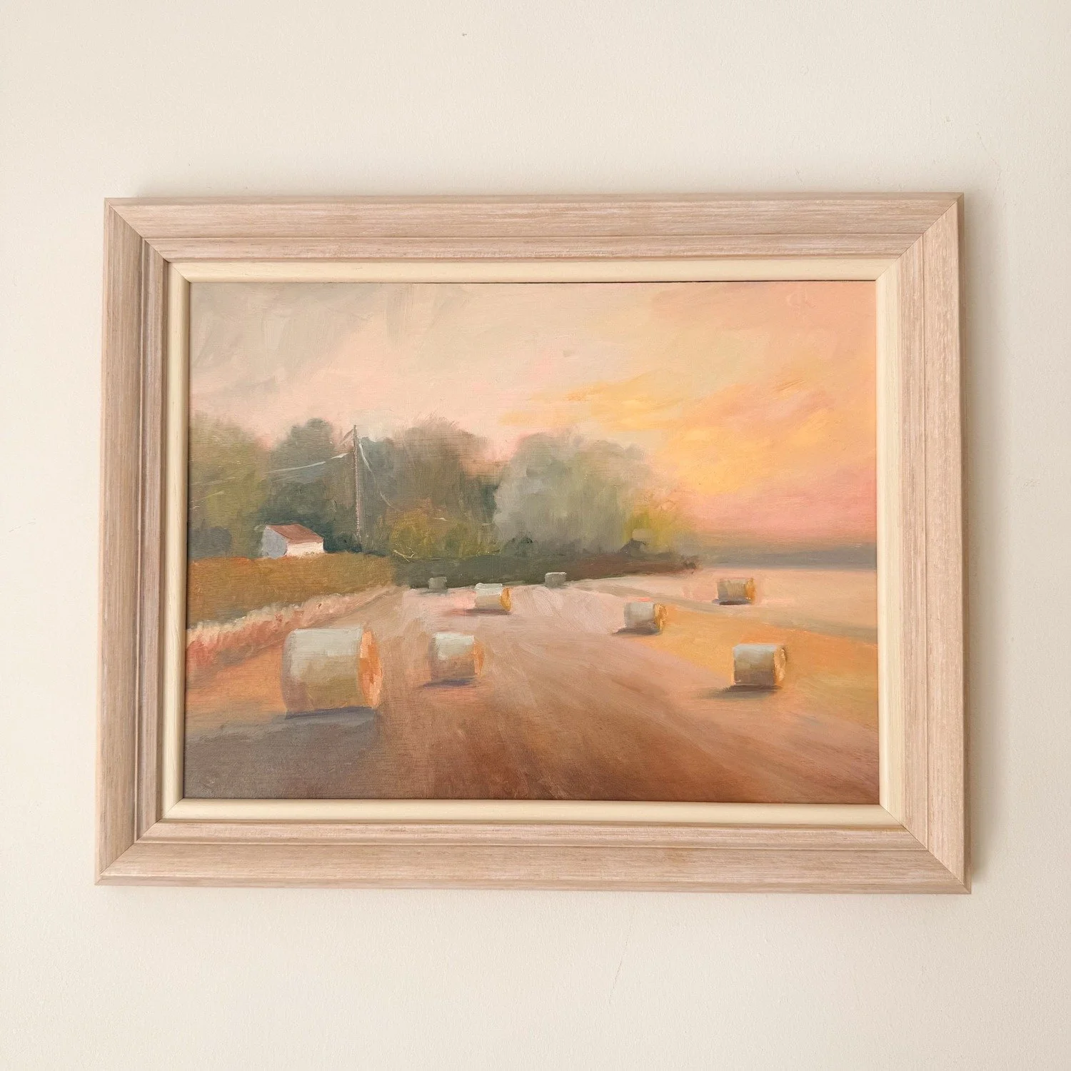 Loving these cute little lime-washed frames on my small 9 x 12's

#haybalespainting #lavenderpainting #smalloilpaintings #oillandscapes