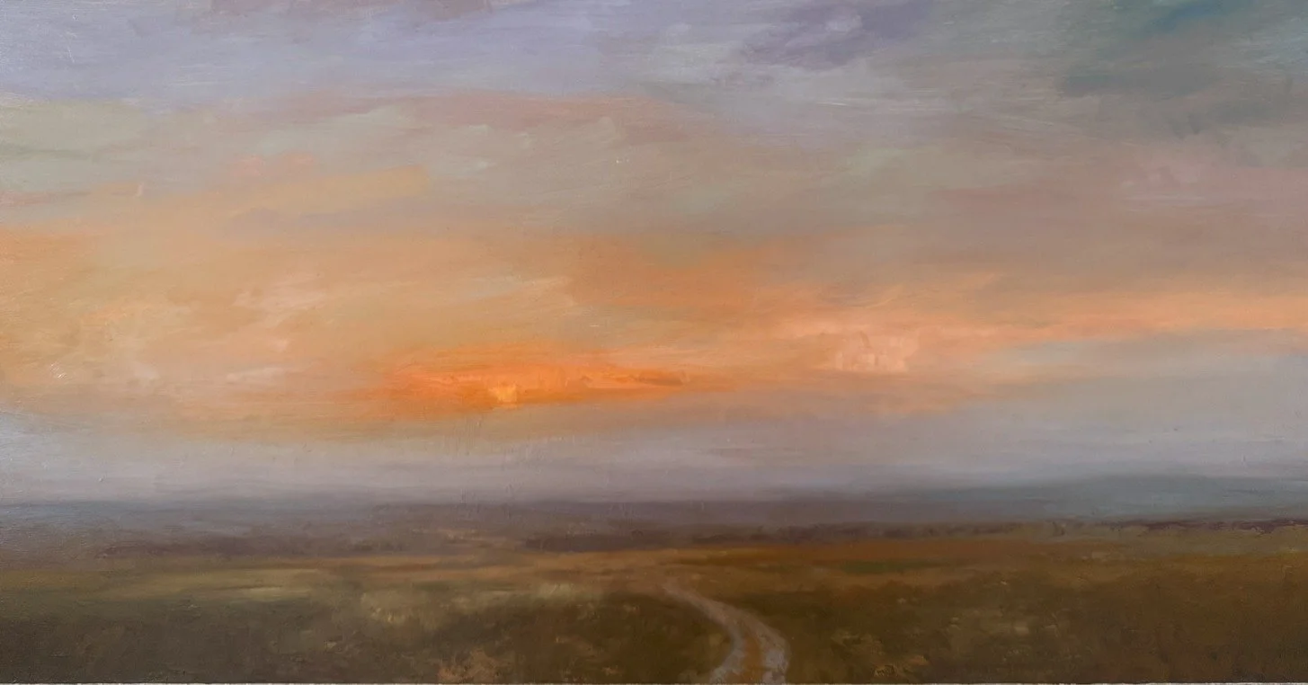 When the Grass Turned to Straw
61 x 30.8 cm
Oil on wood panel

I'm excited that 3 of my paintings including this one will be shown at the forthcoming "Farming Life" exhibition at The Grove Gallery in Tunbridge Wells in October.  The paintin