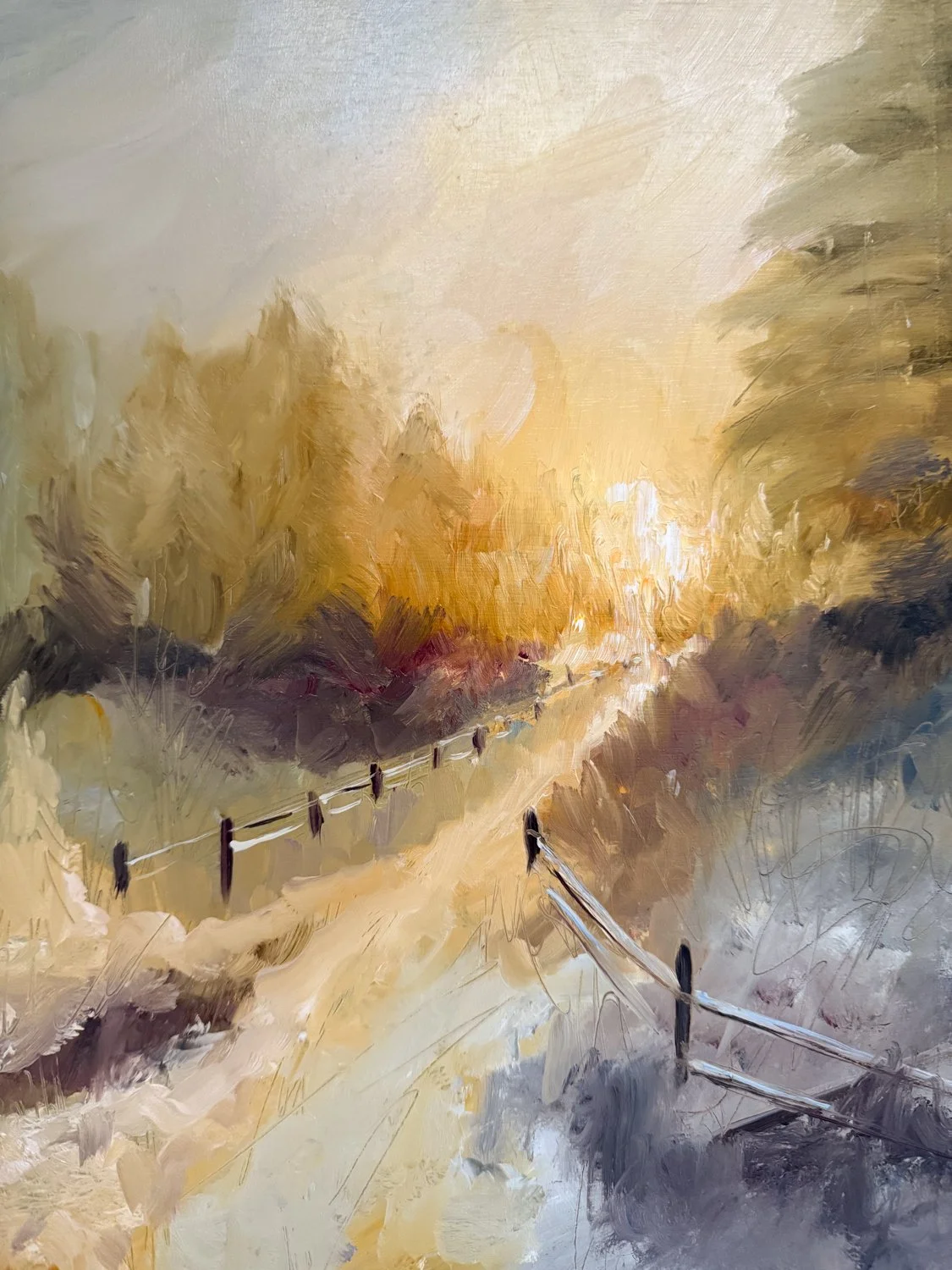 Little path at sunset