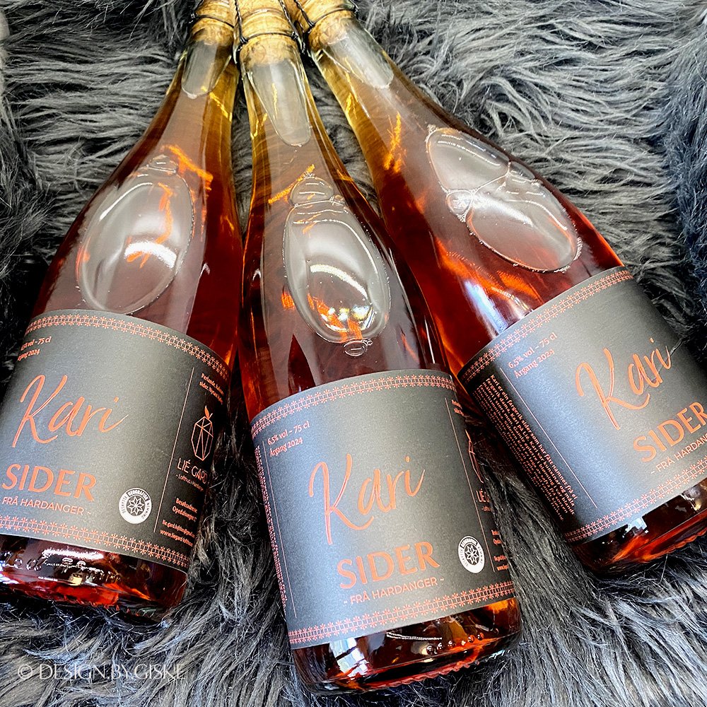 Lié Gard, Lofthus i Hardanger // etikett konsept, etiketter, sider, eplesider, trykksaker // © Design by Giske 