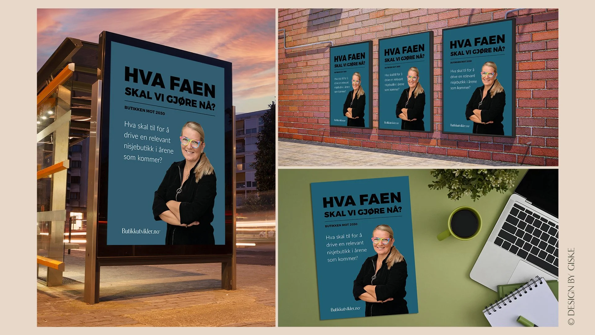 Butikkutvikler Gøril H. Florvaag, Bryne // Rapporten "Hva faen gjør vi nå? Hva skal til for å drive en relevant nisjebutikk i årene som kommer? - butikken mot 2030" // Design & grafisk utforming innmat og omslag, layout, designelement, ikon, ferdigst