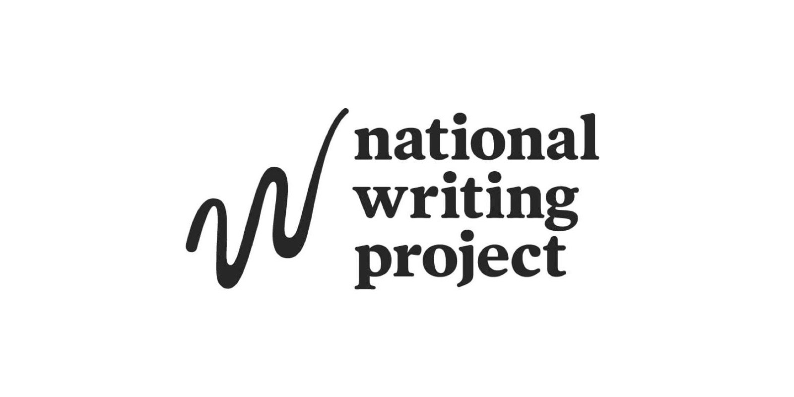 Logo for the National Writing Project with stylized writing icon and text