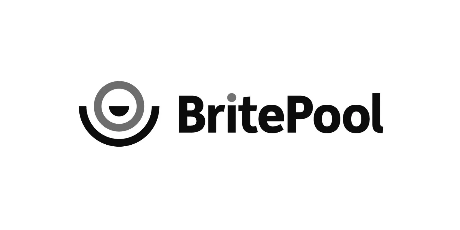 BritePool logo featuring a smiling face with concentric circles, and the company name in bold black font.