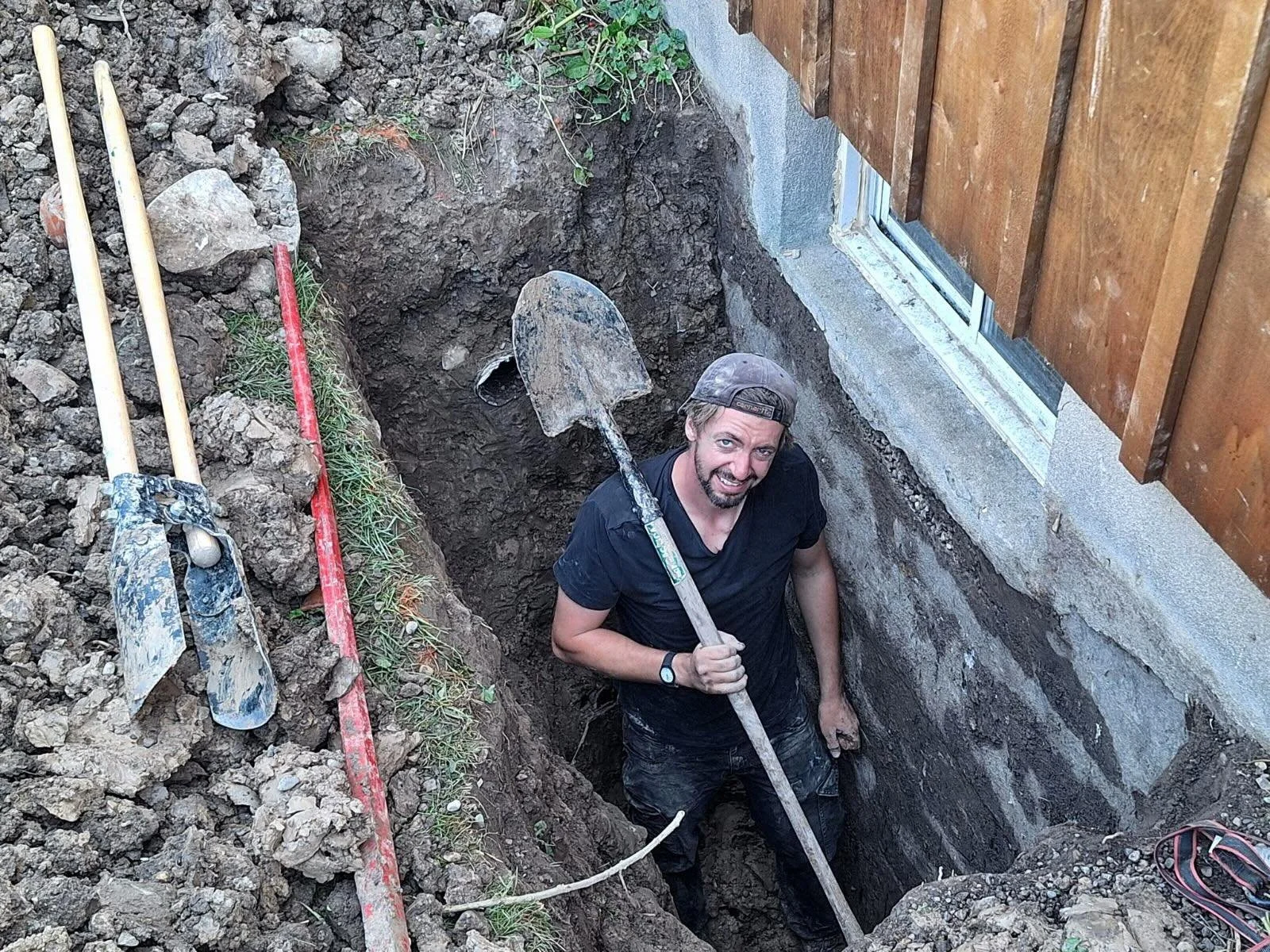 Who is ready for summer? 

Throw back to 2024. Dodging gas lines to help keep this basement dry.
