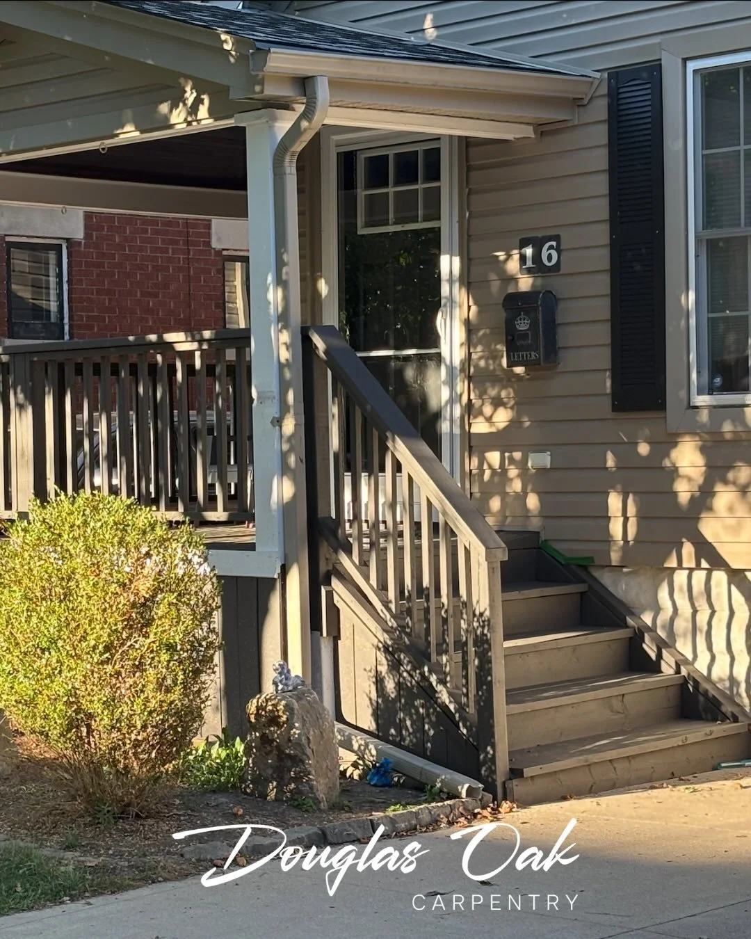 Full porch replacement? Not always necessary.

This railing was rotted out and not up to code, but the bones of the porch were still good. We replaced what needed replacing, brought it up to code, and left the client with something sturdy and safe.

