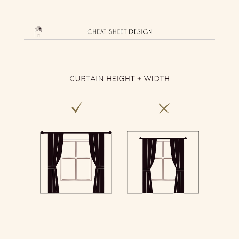 CURTAIN HEIGHT and WIDTH + linked favorites! — Cheat Sheet Design