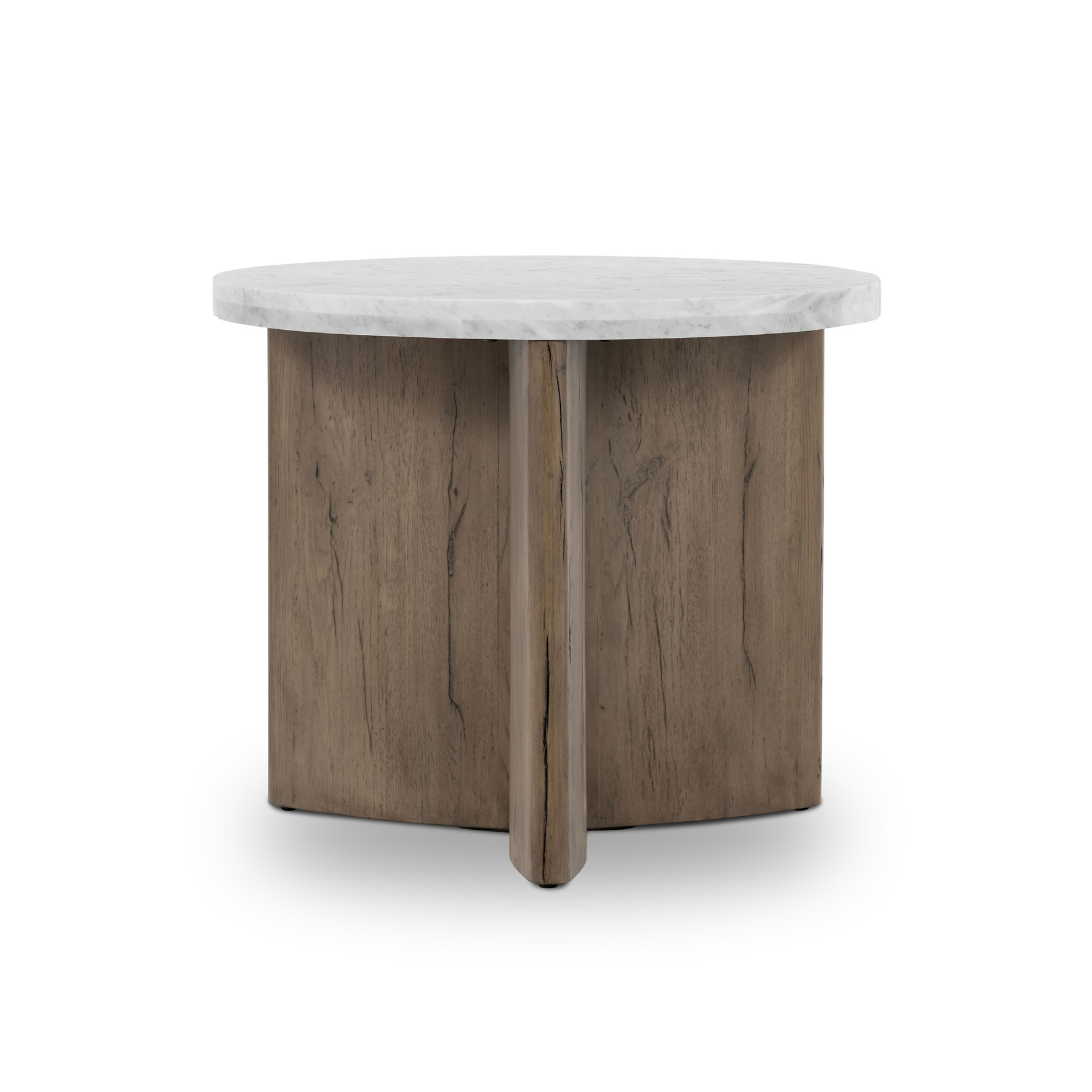 Toli End Table-Italian White Marble.png
