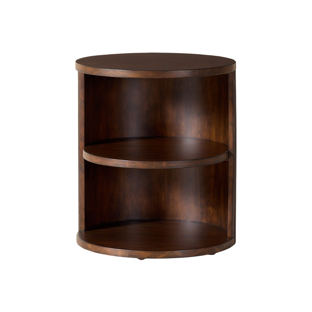 Colosseo Fluted Brown Wood Side Table.png