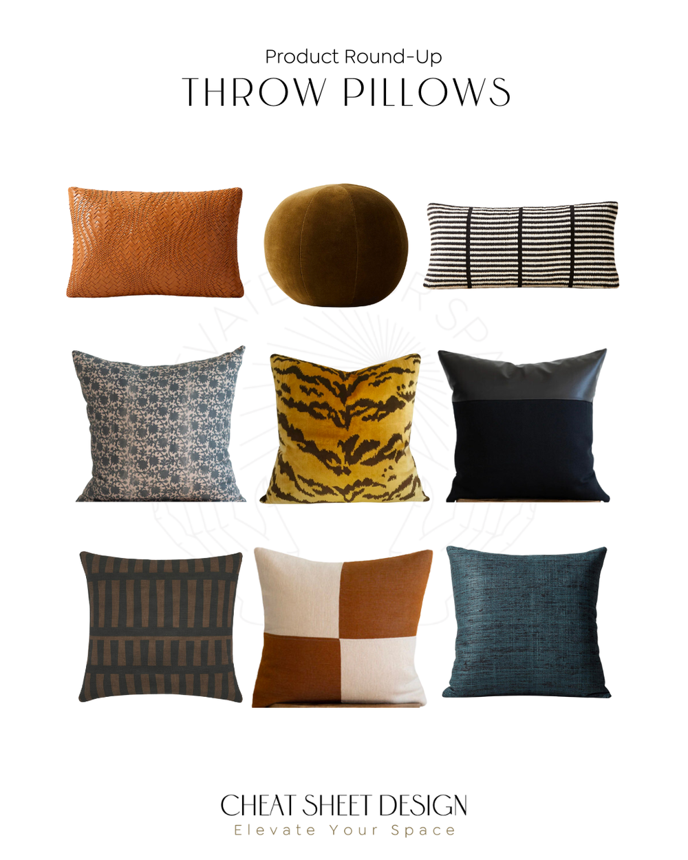 THROW PILLOW COMBINATION CHEAT SHEET + 9 Linked Favorites! — Cheat