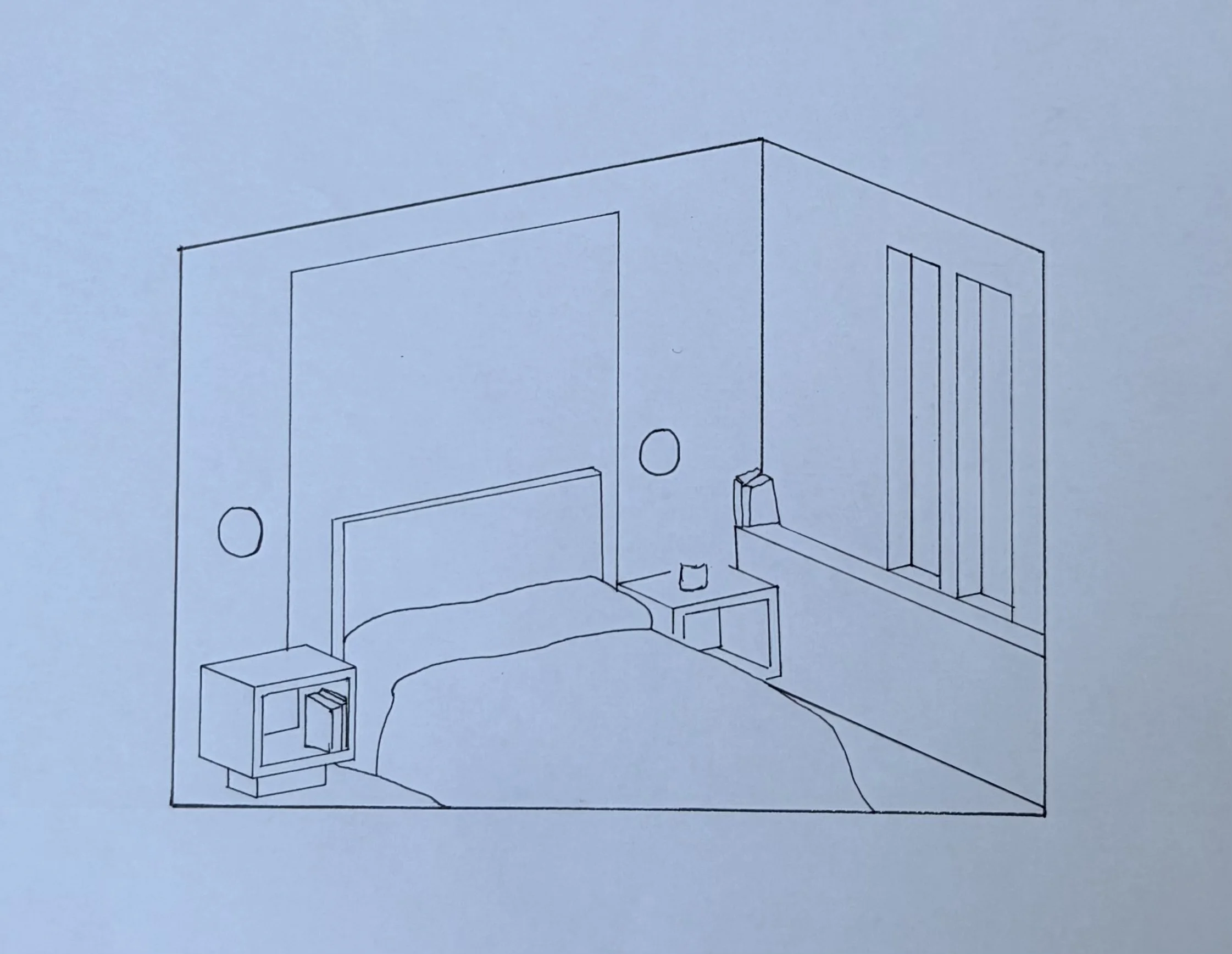 Pen Line Perspective Drawing
