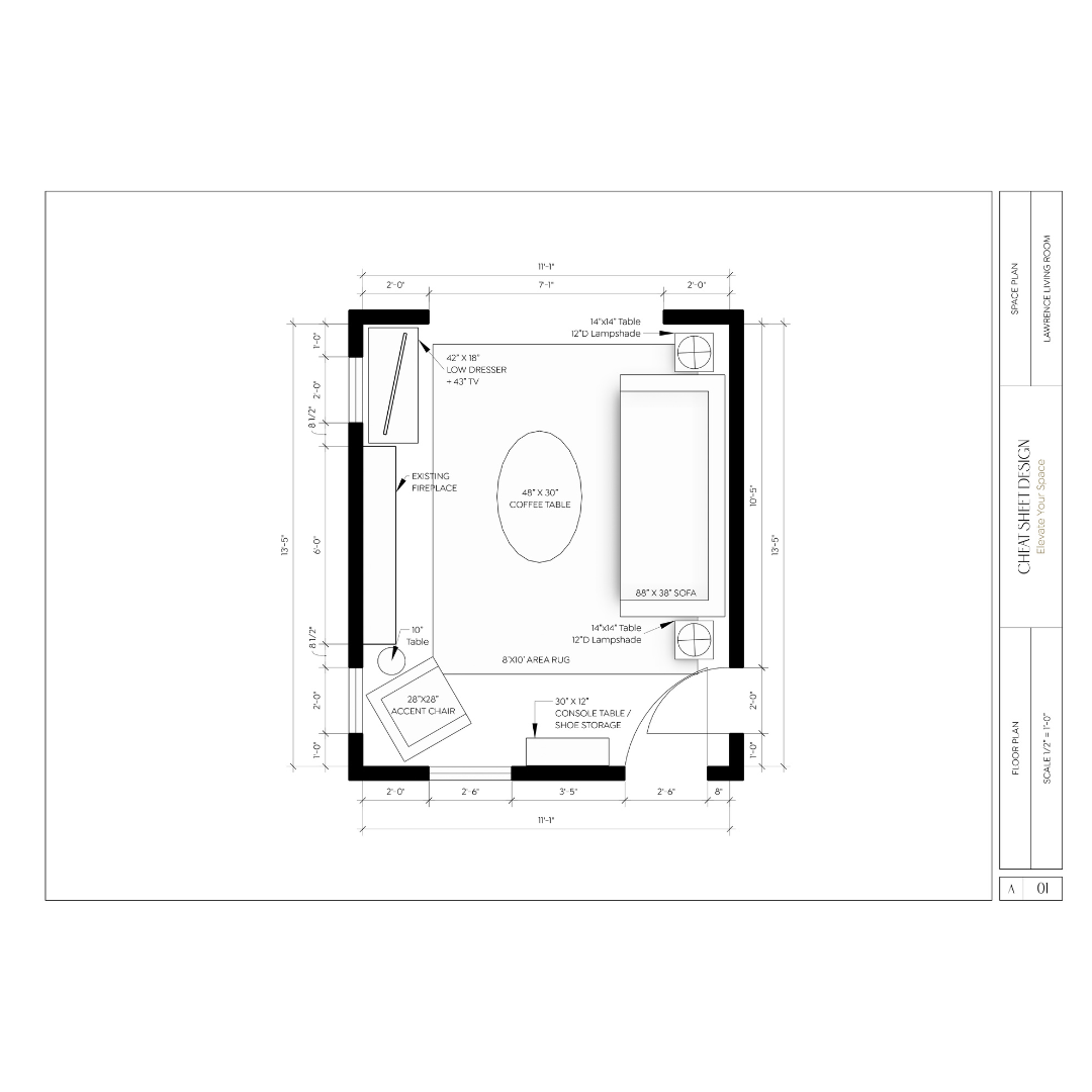 Furniture Sizing Cheat Sheet