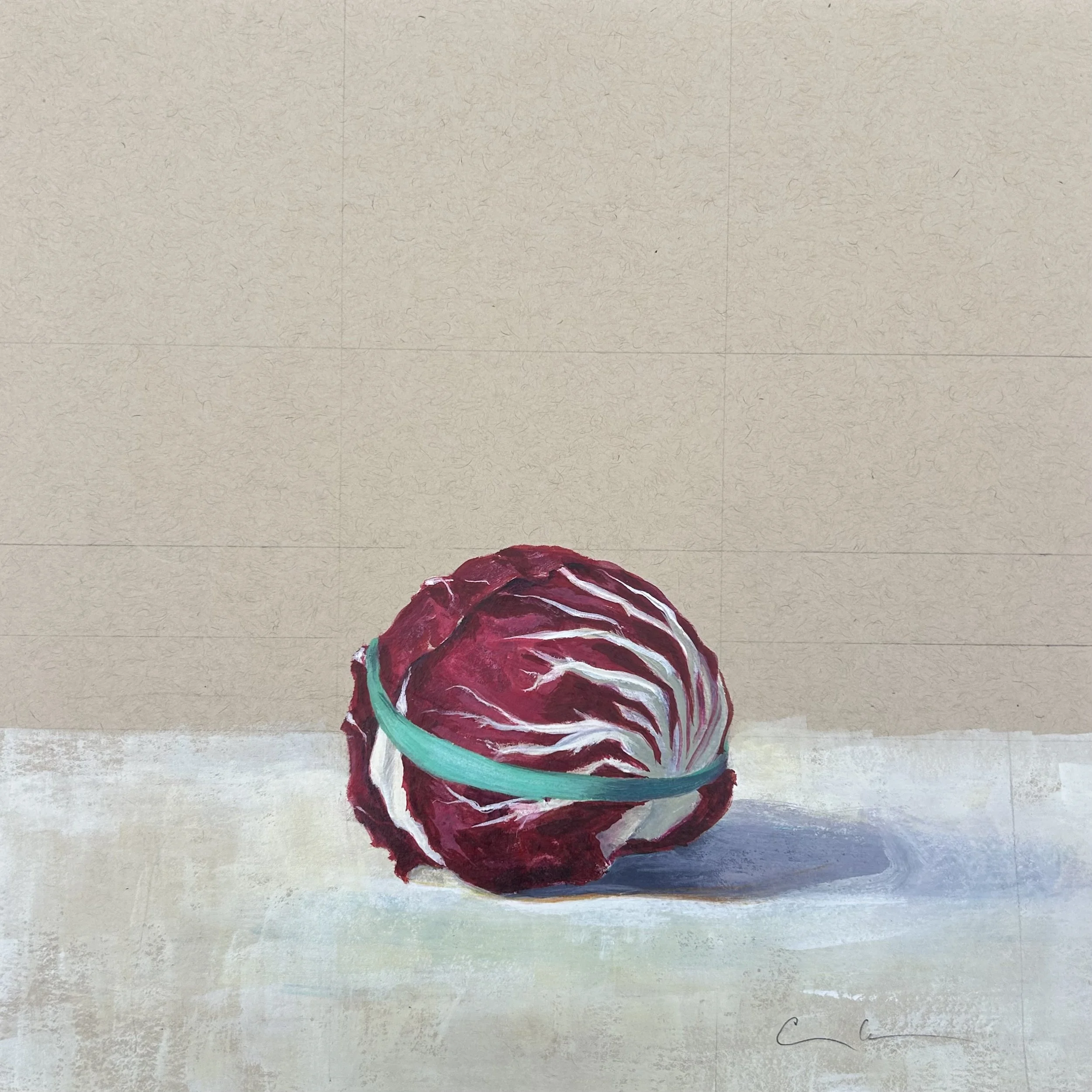  Radicchio 
10" x 10"
GOUACHE + COLORED PENCIL ON PAPER