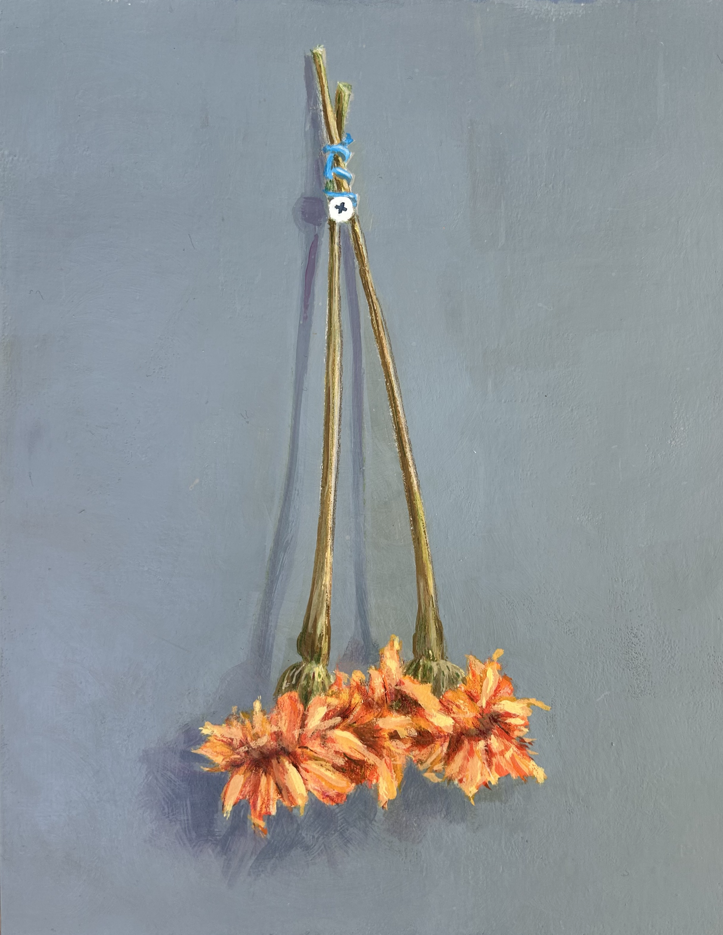  Marigolds Drying 
8" x 10"
GOUACHE + COLORED PENCIL ON PAPER
 ● 