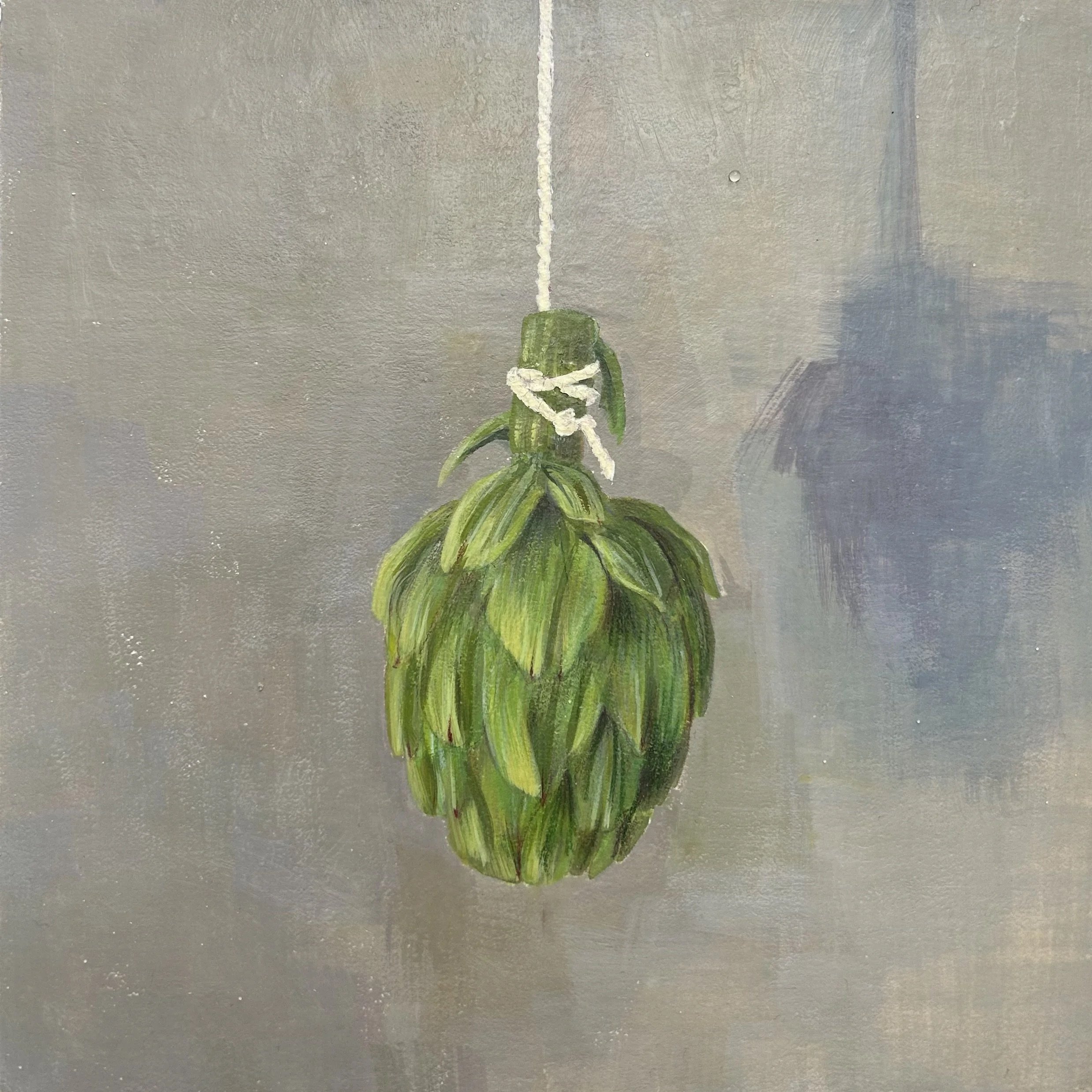  Artichoke 
8" x 8"
GOUACHE + COLORED PENCIL ON PAPER
 ● 
