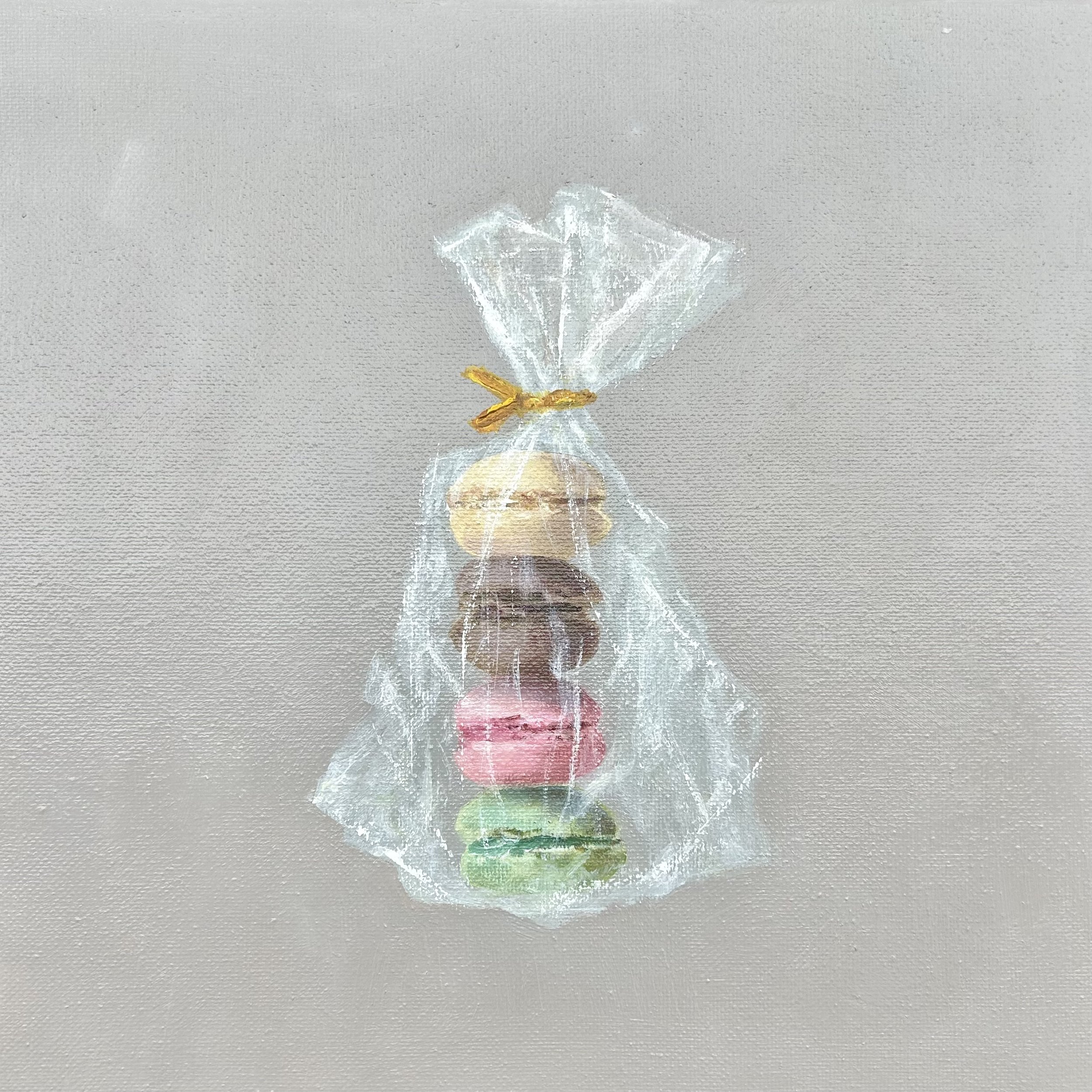  Macarons Floating 
10" x 10" 
OIL ON CANVAS