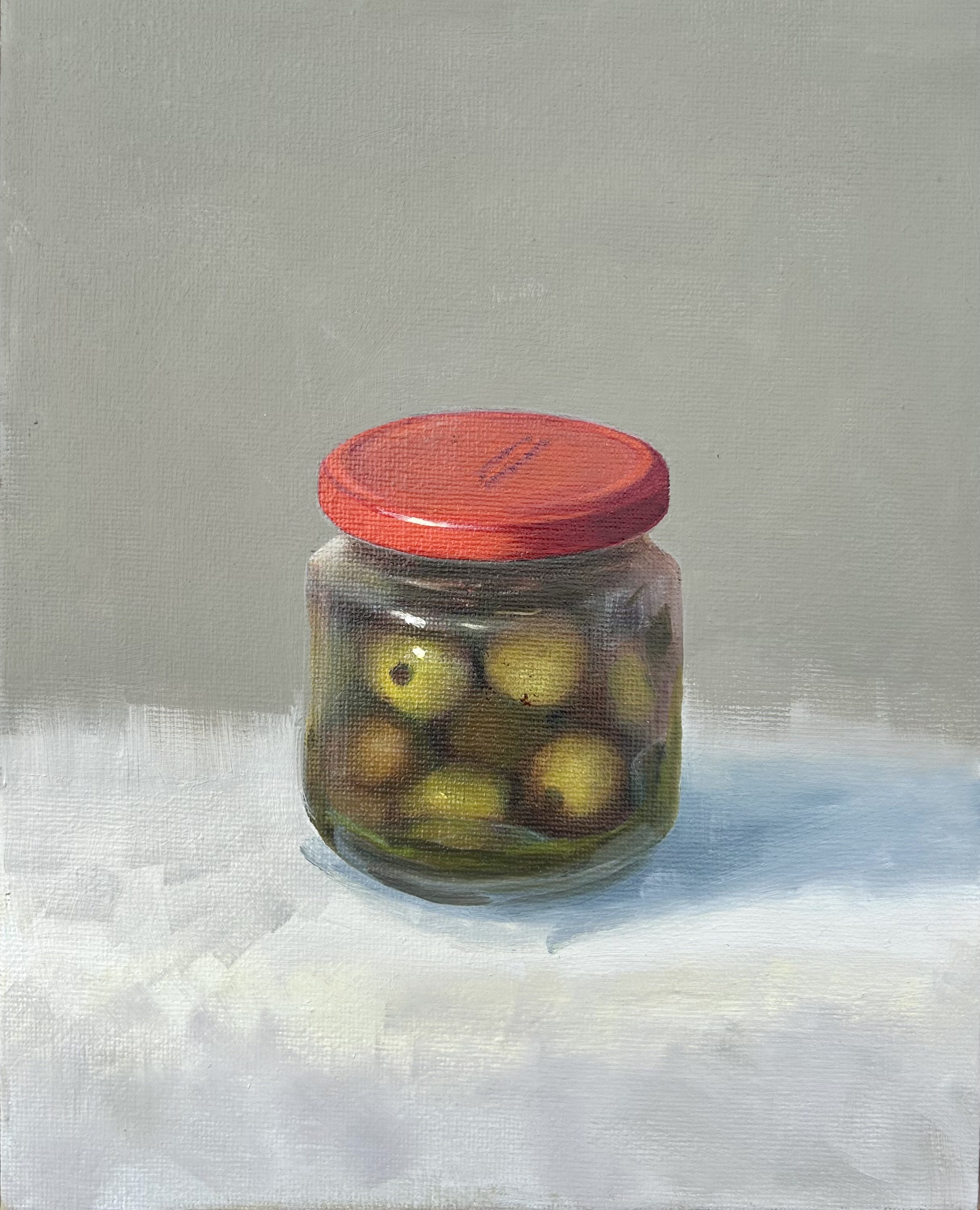  Red Lid 
10" x 10"
OIL ON PANEL