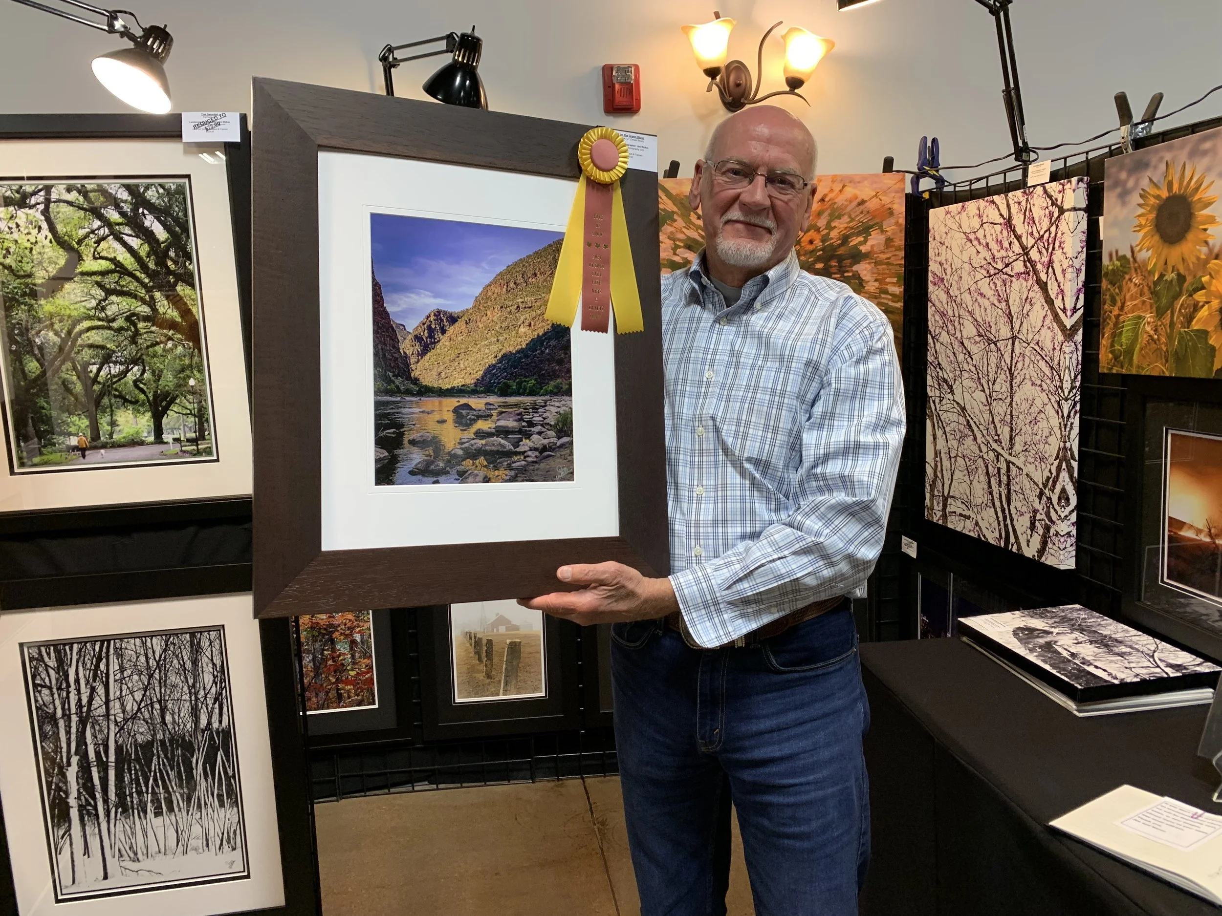 Jim Walker, a local photographer, displays his award winning work.