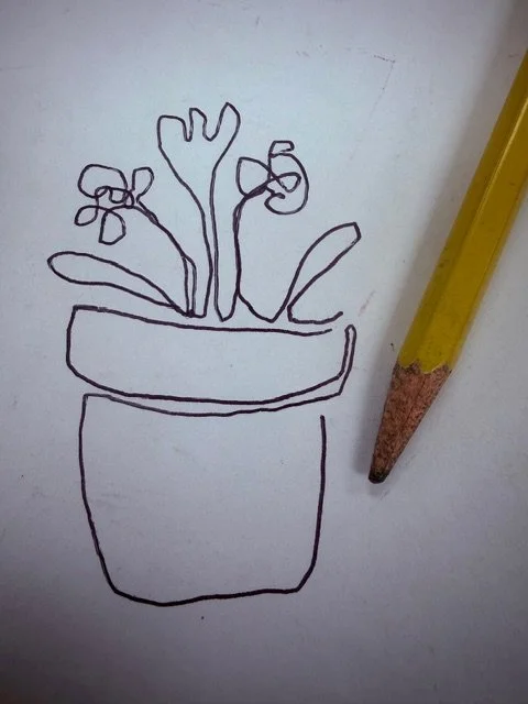 Wine & Blind Contour Drawing Class