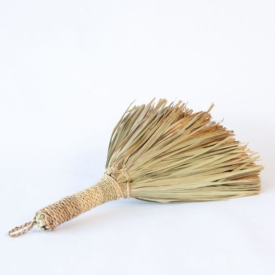 Handwoven Moroccan Straw Broom
