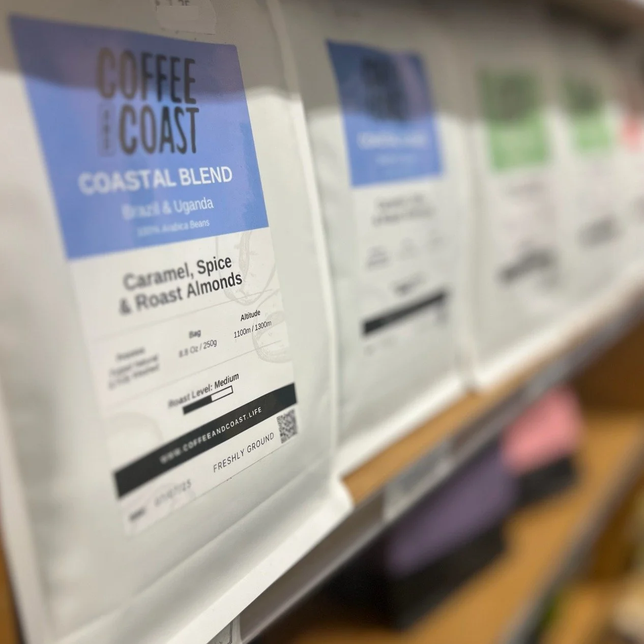Checking in, counting bags, and shaking hands ☕🤝
Dropped by Vines Farm Shop today to see how Coffee And Coast is doing on the shelves, and it’s always a good feeling. 
Nothing beats seeing our coffee out in the wild, ready to fuel someone&rs