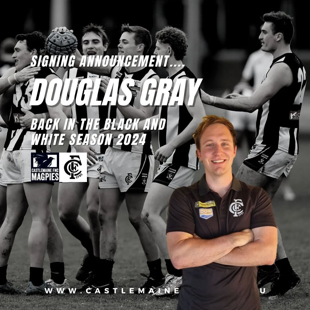 Signing announcement season 2024 🏉

Welcome back to the Nest Doug Gray! Doug played U16s for Castlemaine Juniors and transitioned into our U18s Football side. He's a strong-bodied backman who went back to his home Club Maldon in the MCDFNL to play o