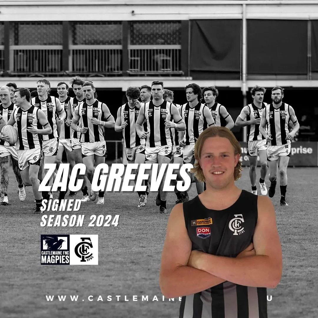 Signing announcement Season 2024 🏉

Welcome Zac Greeves! Zac has come through the elite talent pathway program where he represented the Eastern Ranges (2019-2022)

Zac has also represented the &ldquo;Big V&rdquo; at u/15 &amp; u/17 level &amp; was a