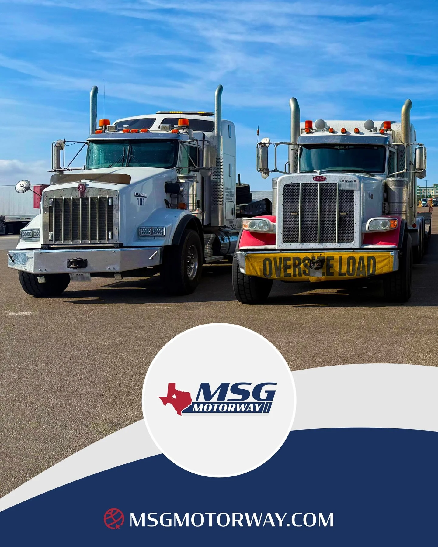 Precision in every mile, reliability in every load. MSG Motorway delivers. #OnTheRoad #HeavyHaulExperts #MSGMotorway

(713) 998-3030
dispatch@msgmotorway.com
www.MSGmotorway.com