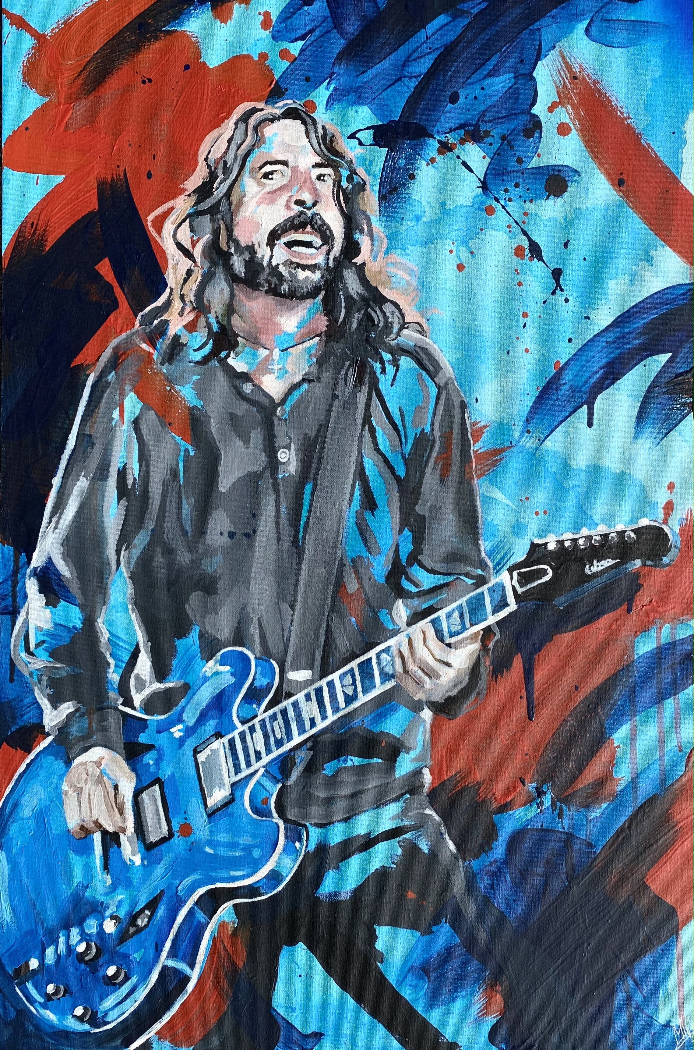 "Dave" 
Acrylic Paint on Canvas Board 
20" x 30" 
2021