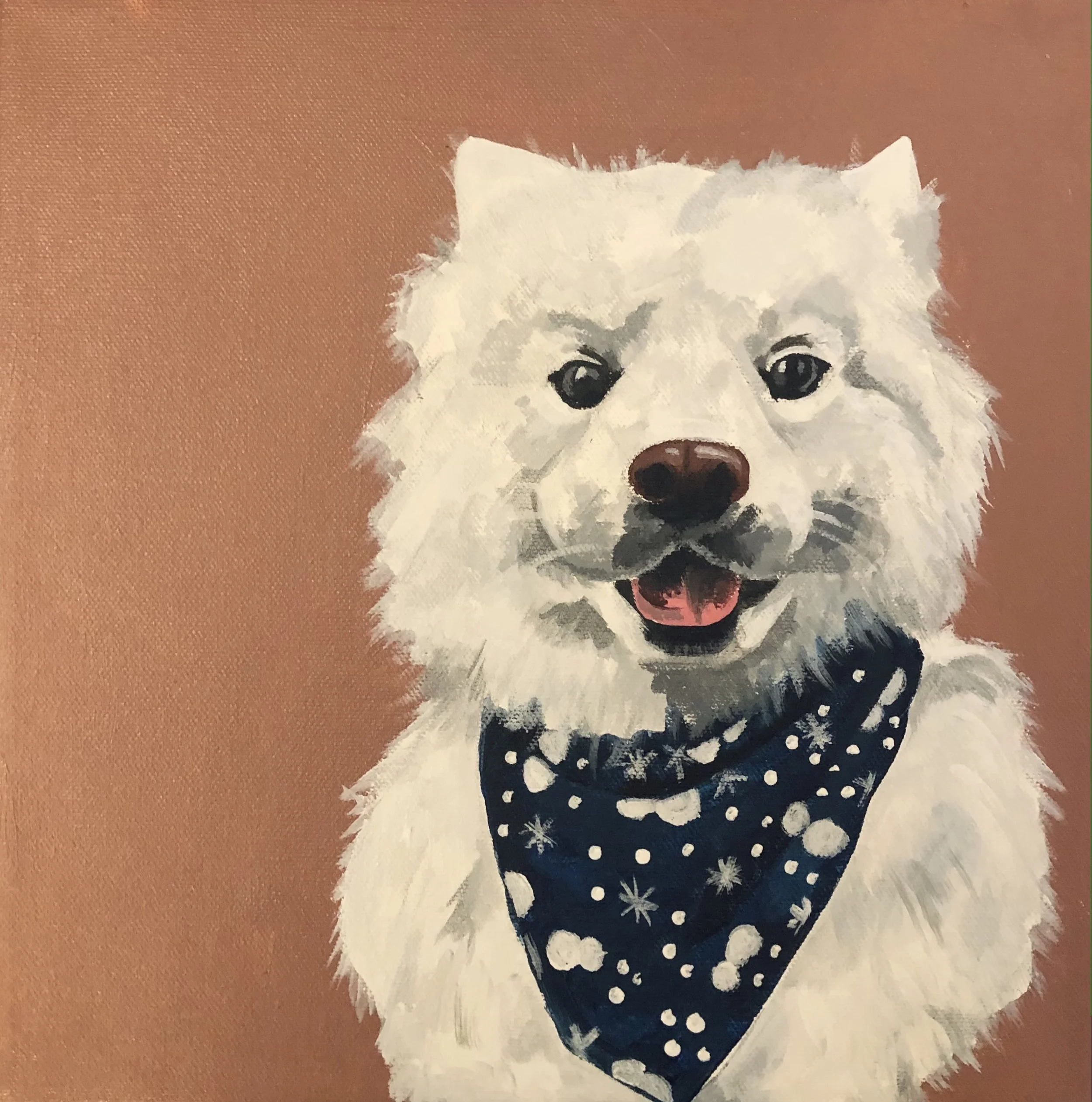 "Fluffy"
Commission 
Acrylic Painting on Canvas Board 