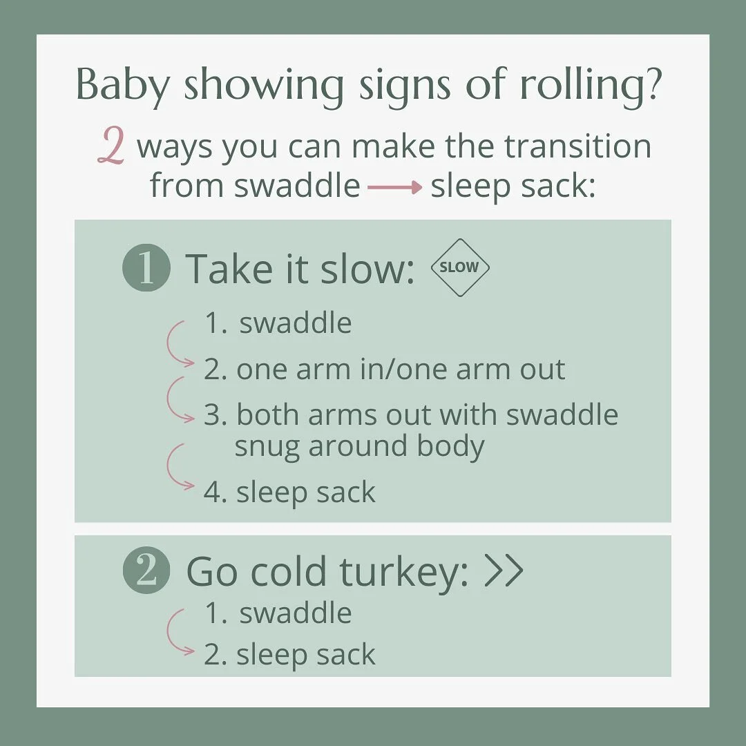 Rolling. It&rsquo;s one of the first major milestones your baby will do. When you see your baby is on the brink of rolling, there&rsquo;s a few things you can do:

👉 Transition to the sleep sack. This will keep your baby's arms and legs free to move