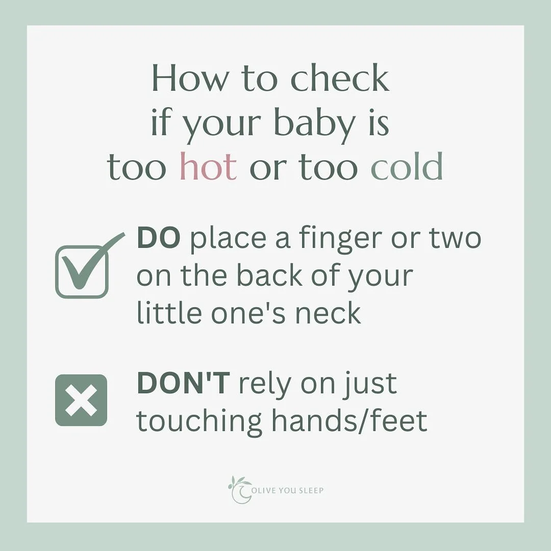 As we head into the cooler months, you might be asking yourself again: Is my baby too hot or too cold while they are sleeping? Here's what I recommend:

🆒 keep your thermostat&nbsp;set at 68-72 degrees F
👶 dress your little one in pajamas and a sle