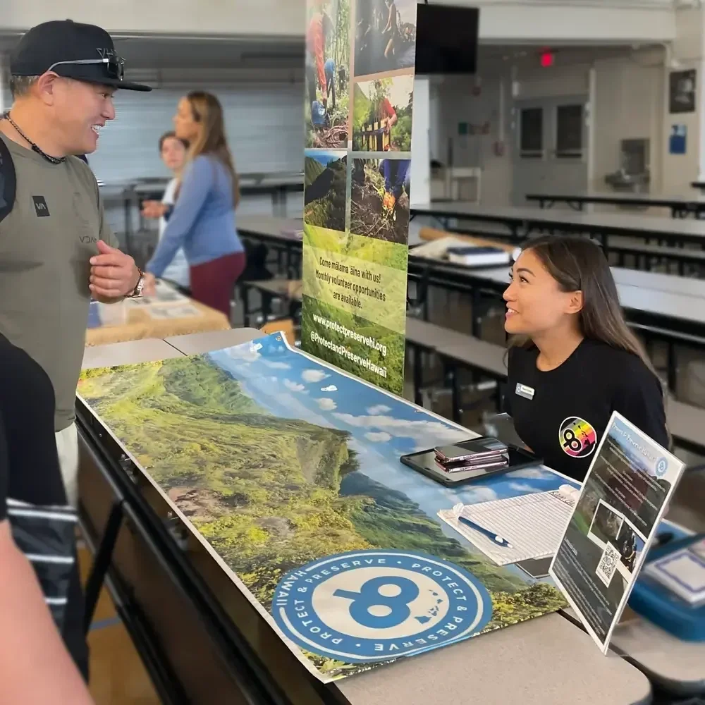 Protect & Preserve Hawaiʻi sharing their conservation projects at the Smart Yards 2024 Workshop hosted by Mālama Maunalua and 3Rwater